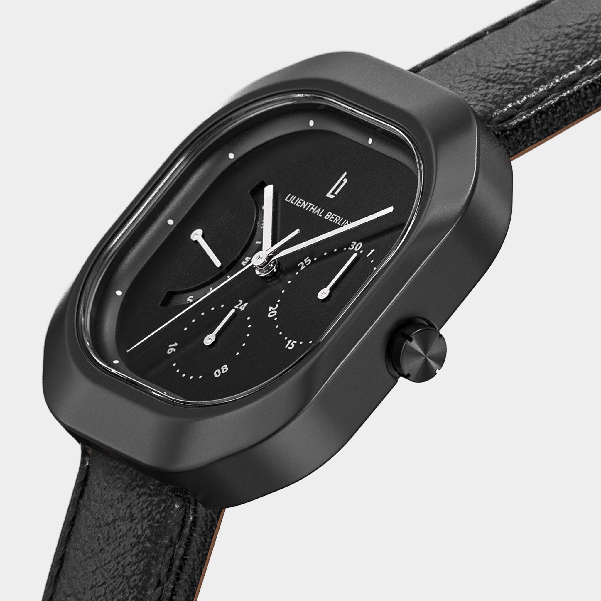 lilienthal-berlin-multimatica-all-black-armbanduhr-eckig image 2