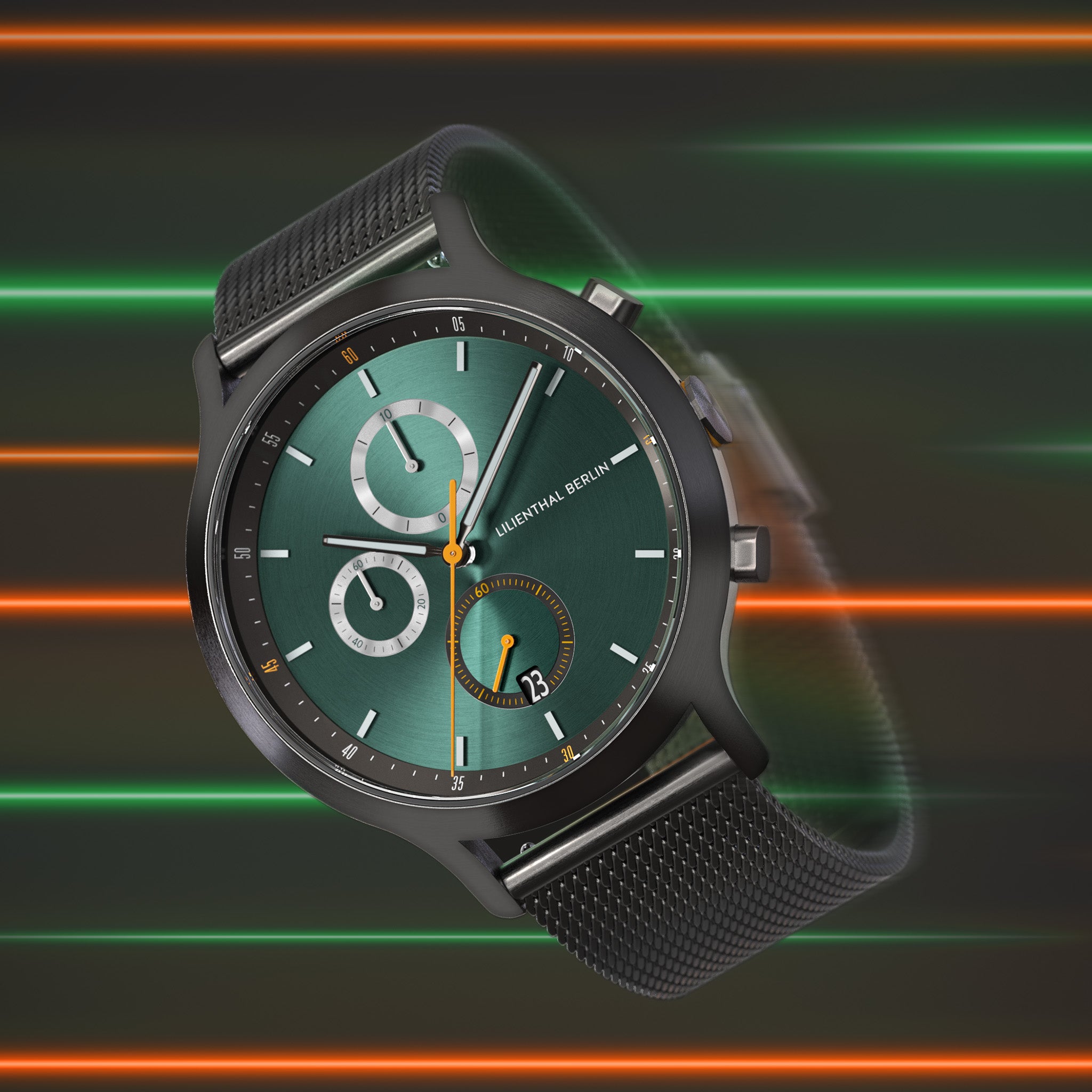 lilienthal-berlin-chronograph-getaway-green-armbanduhr image 3