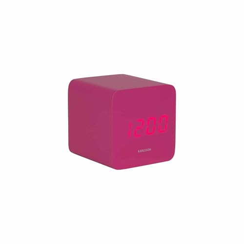 karlsson-spry-square-led-wecker-rosa-6-6x6-8x6-6-cm-mdf-mit-temperatur image 6