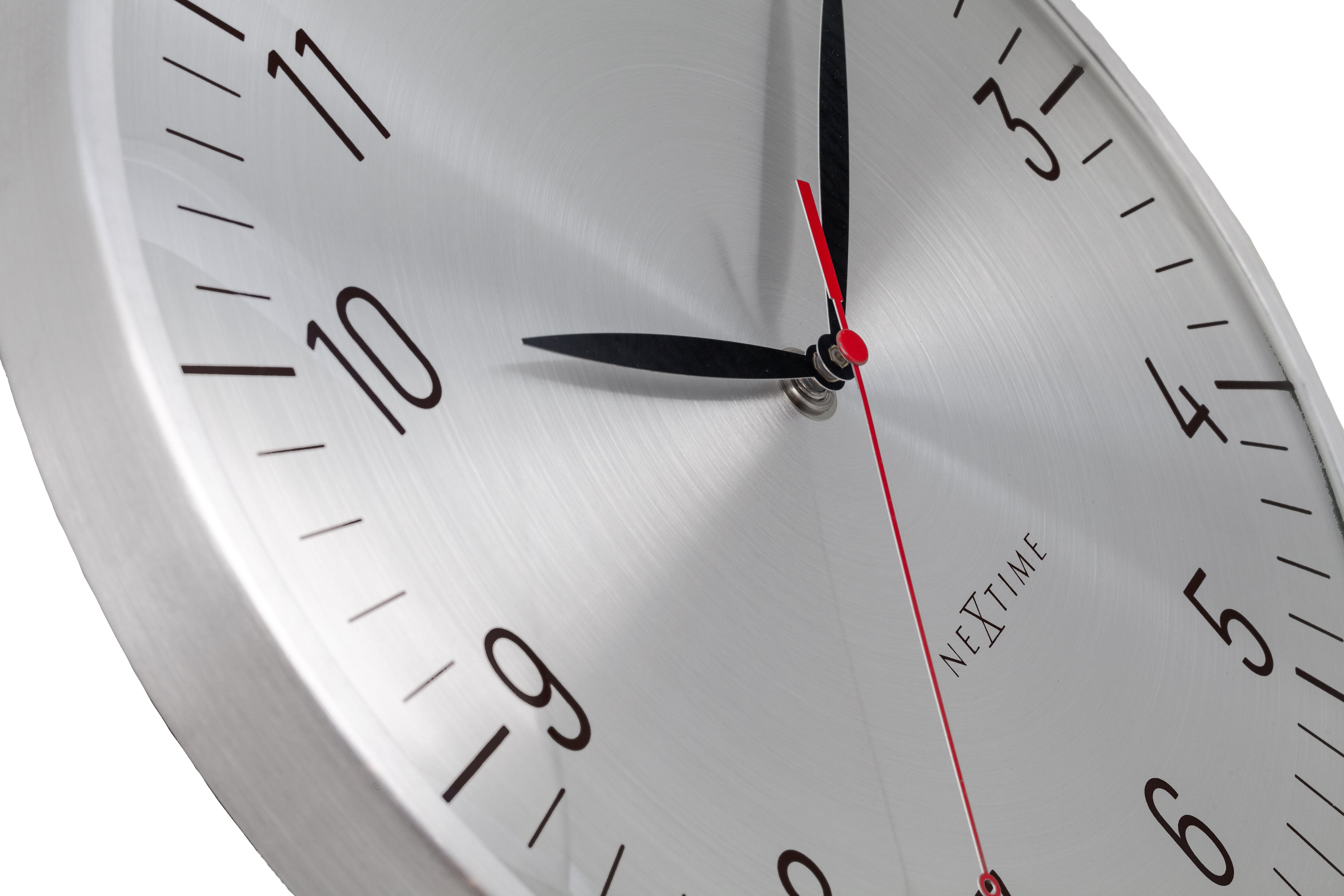 nextime-frankfurt-wanduhr-30-5-cm-aluminium-mit-dome-glas-leise image 5