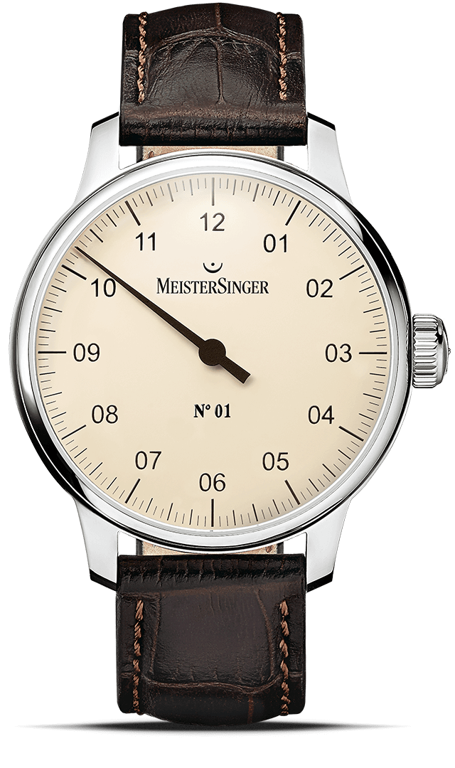 meistersinger-01-einzeiger-armbanduhr-elfenbein image 1