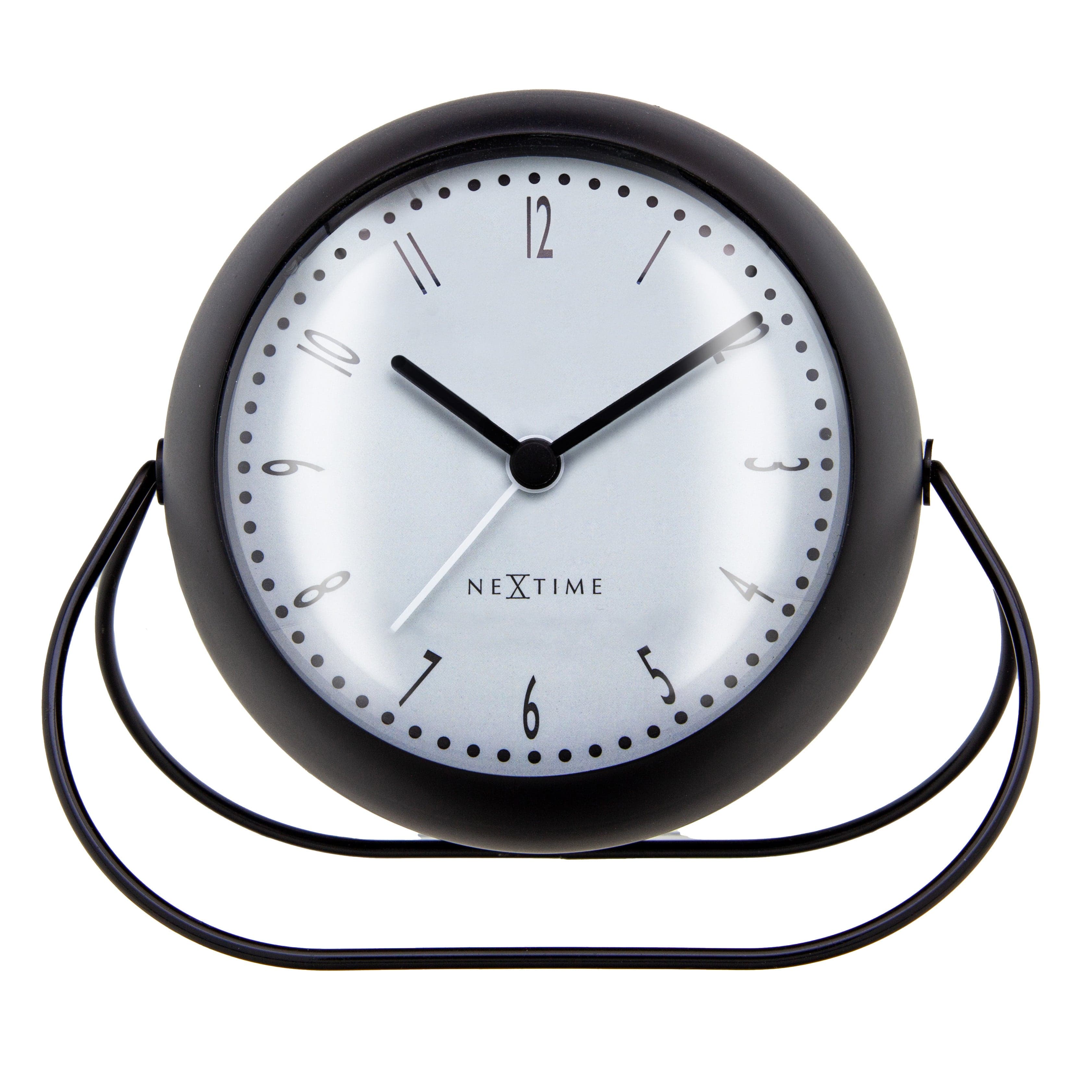 nextime-bubble-alarm-wecker-14x12x8-cm-metall-schwarz-silent image 1