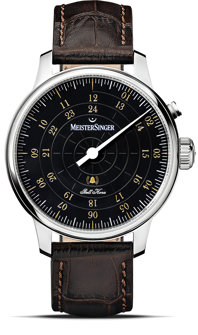 meistersinger-bell-hora-einzeiger-armbanduhr-schwarz-mit-gold image 1