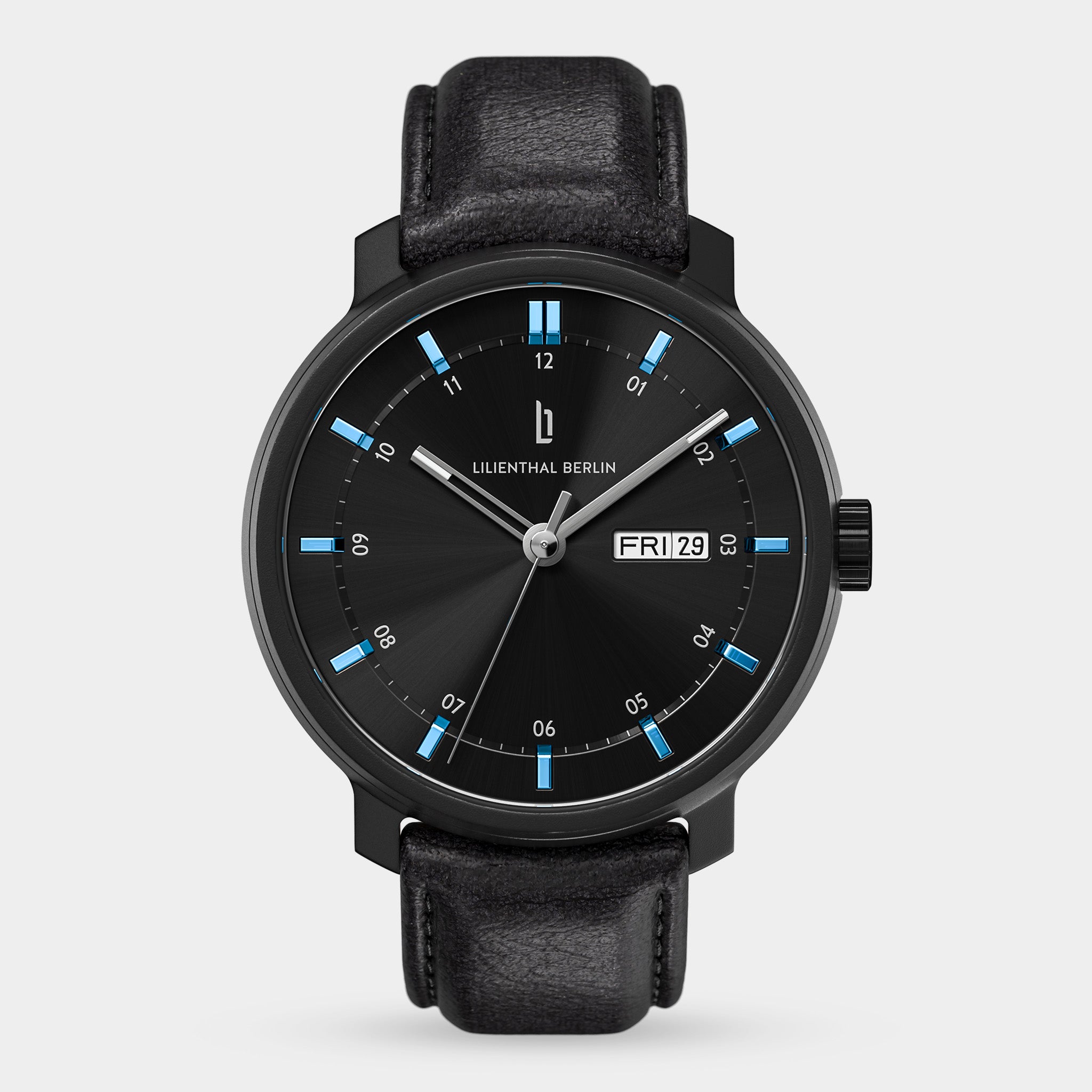 lilienthal-berlin-neolux-day-date-automatikuhr-black-blue image 1
