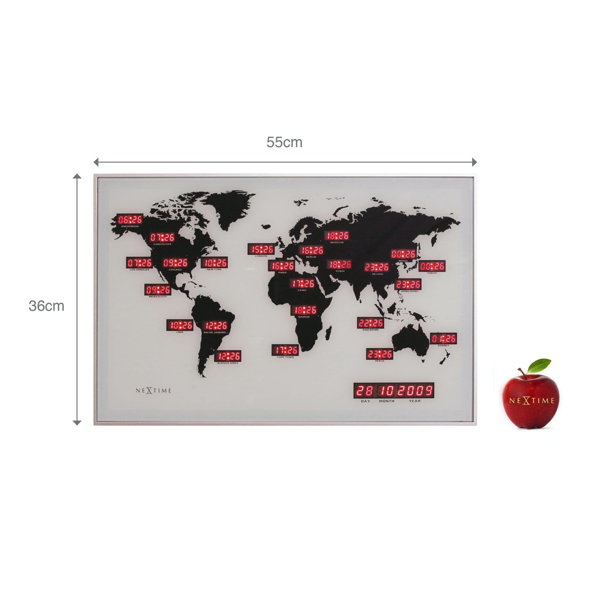 nextime-world-time-digit-weltzeituhr-55x36-cm-glas-led-wei image 4