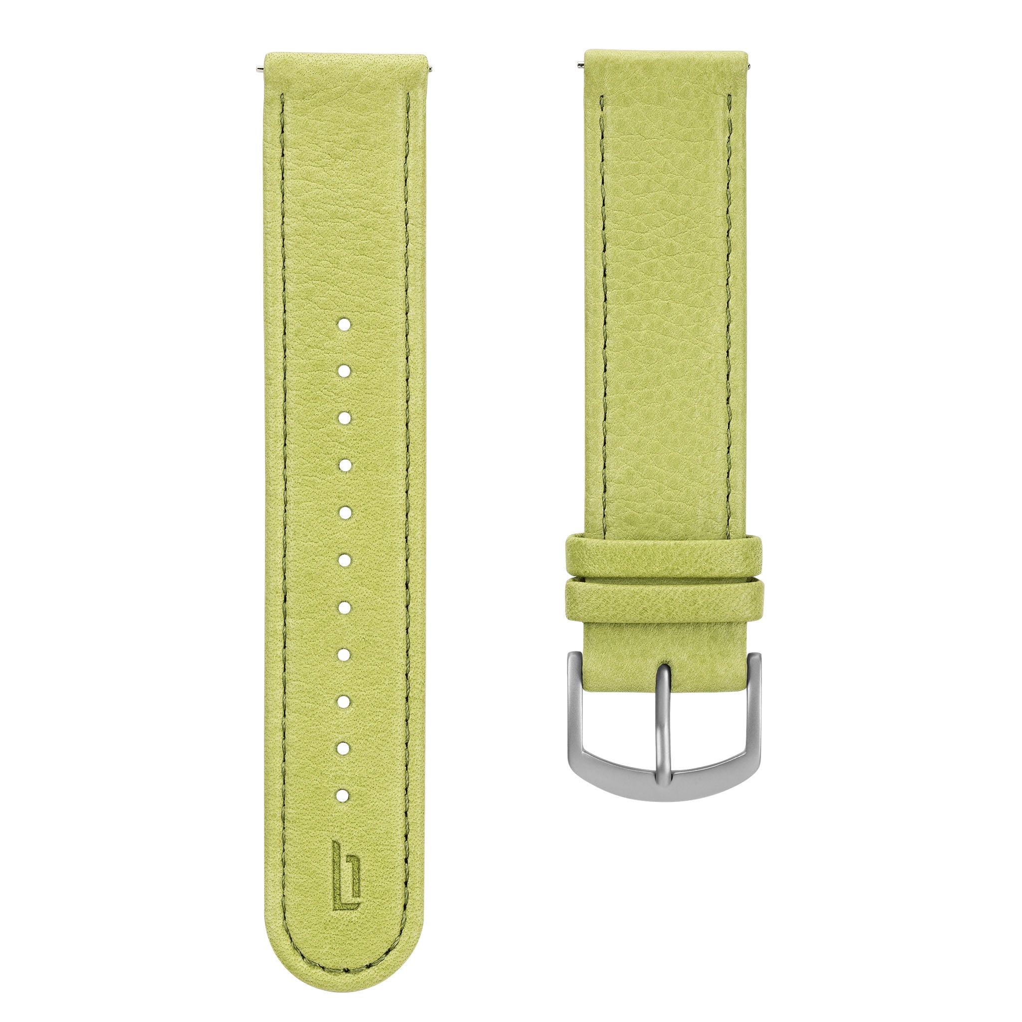 lilienthal-berlin-leather-armband-light-green-leder-uhrenarmband image 3