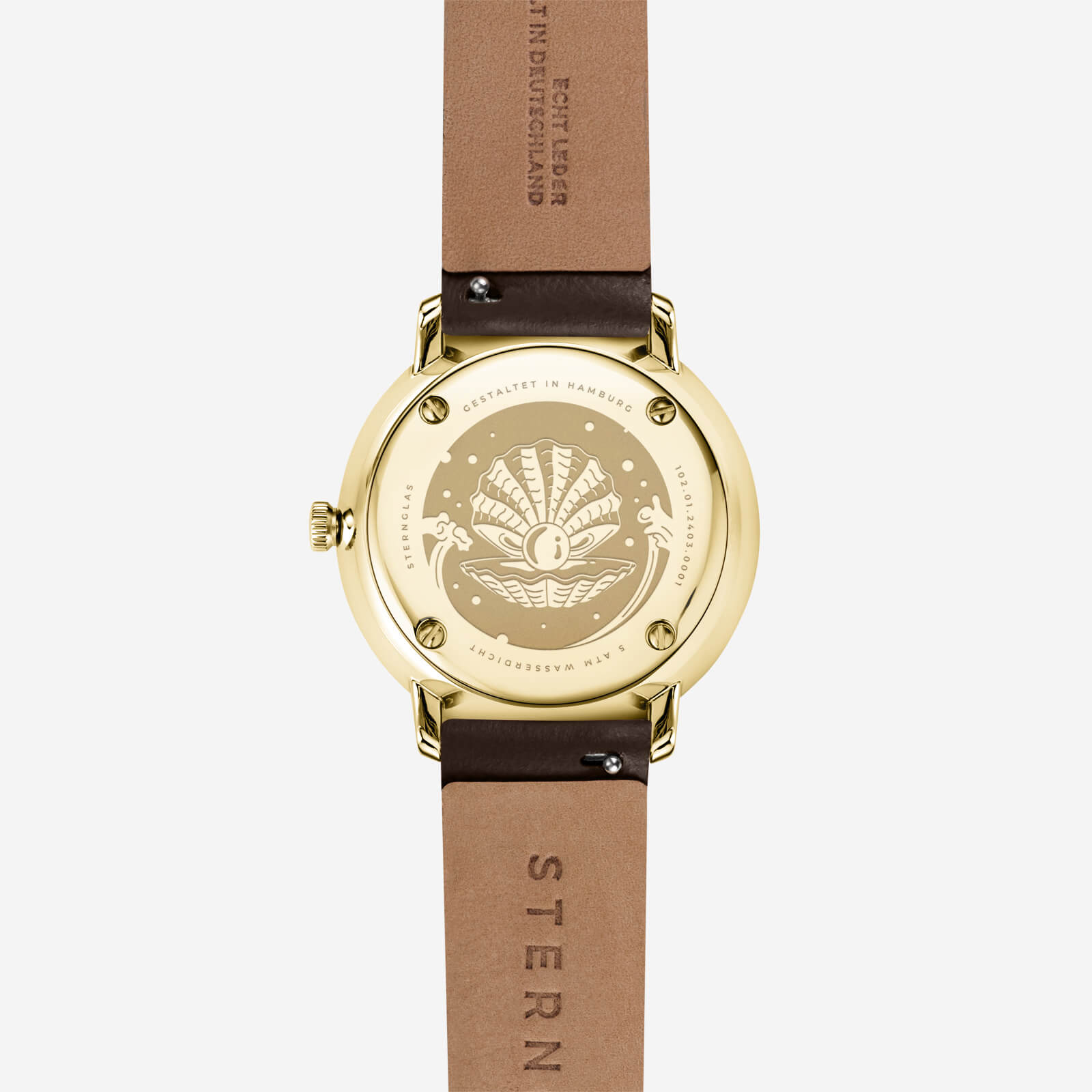 sternglas-naos-xs-edition-perlmutt-dunkelblau-33-mm-damenuhr-leder-gold image 7