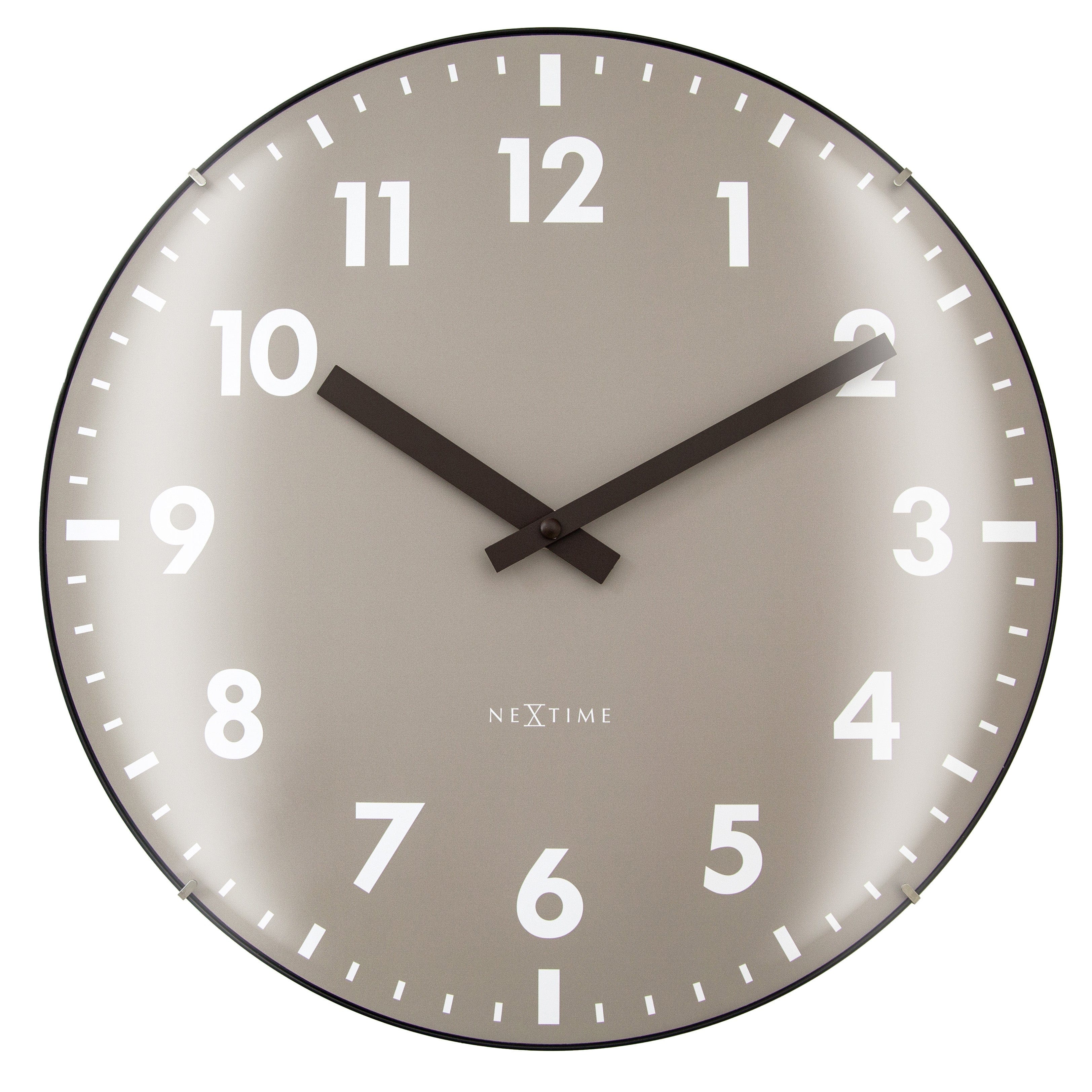 nextime-duomo-wanduhr-35-cm-gew-lbtes-glas-khaki-lavendel-leise-modernes-design image 1