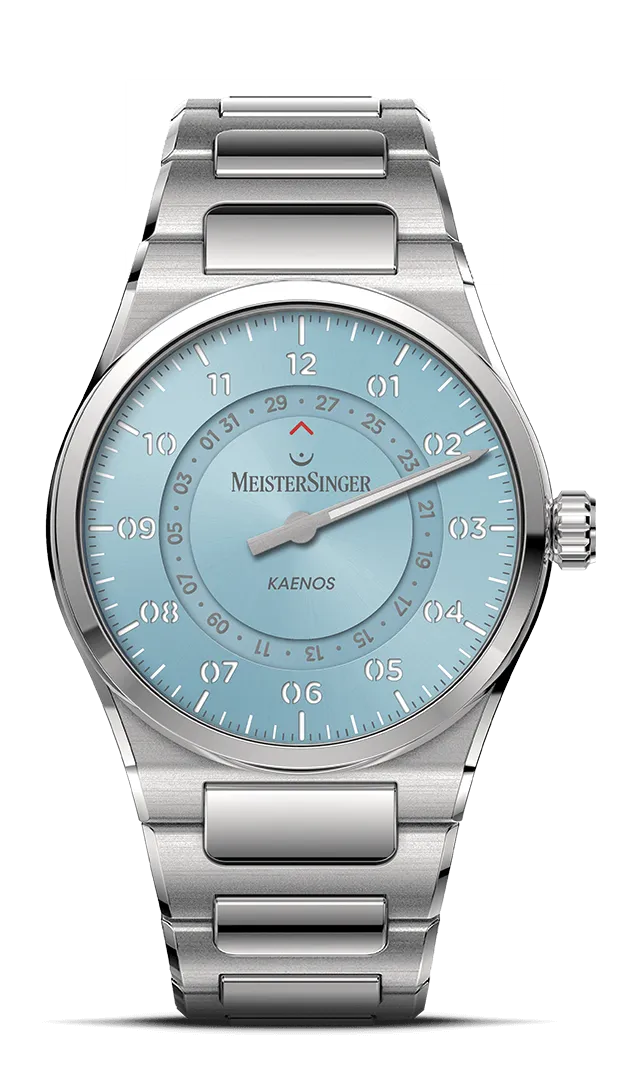 meistersinger-kaenos-open-date-sonnenschliff-eisblau-armbanduhr image 1