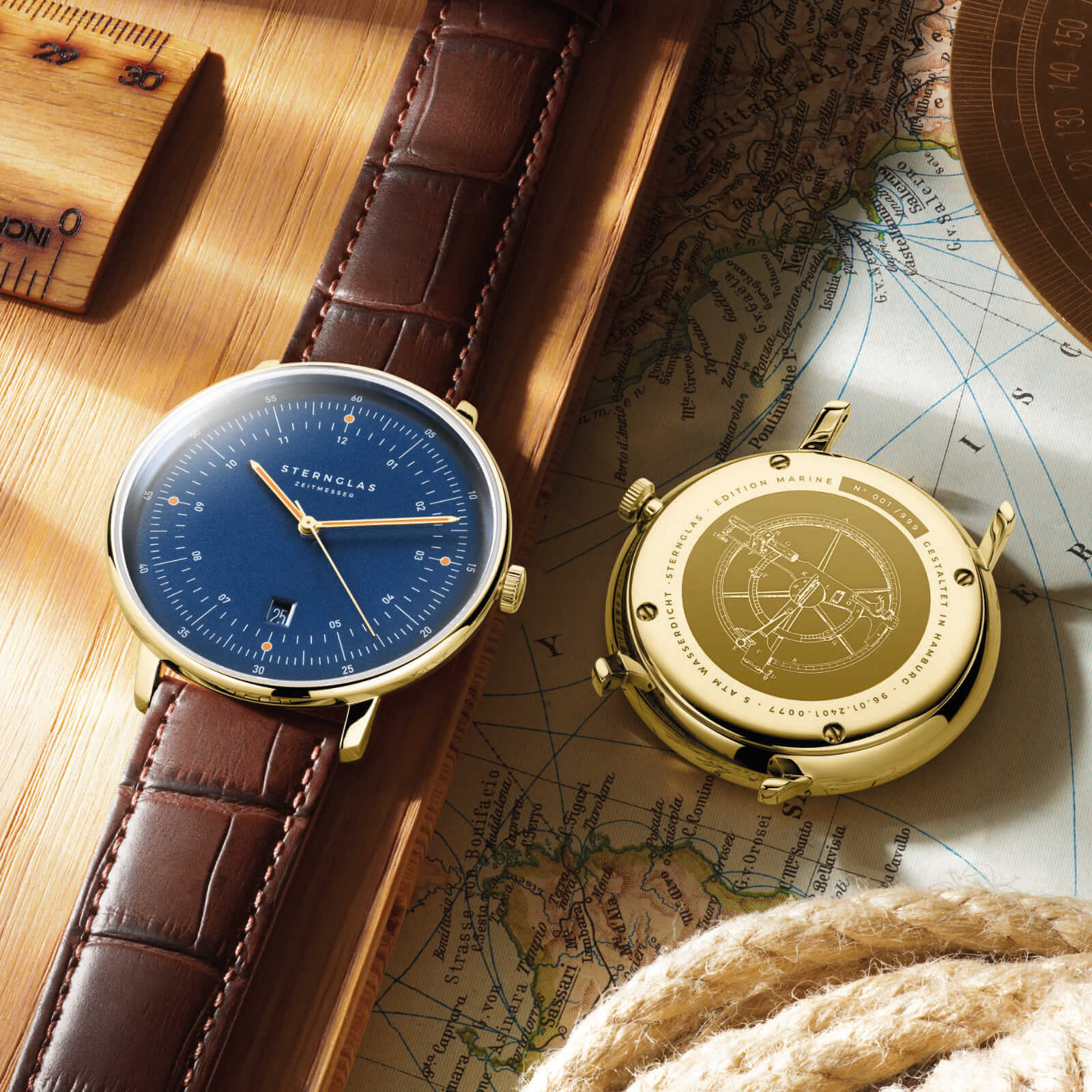sternglas-hamburg-edition-marine-42-mm-gold-leder-limitiert image 4