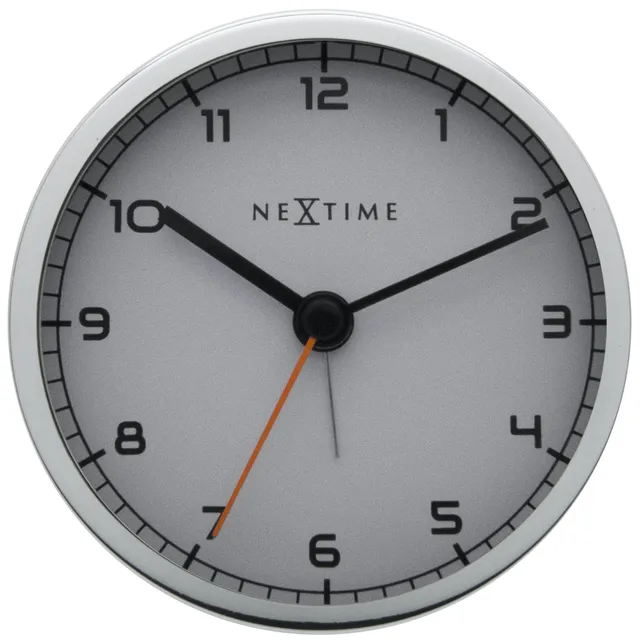 nextime-company-alarm-metall-wecker-9-cm-leise-in-schwarz-oder-wei image 1
