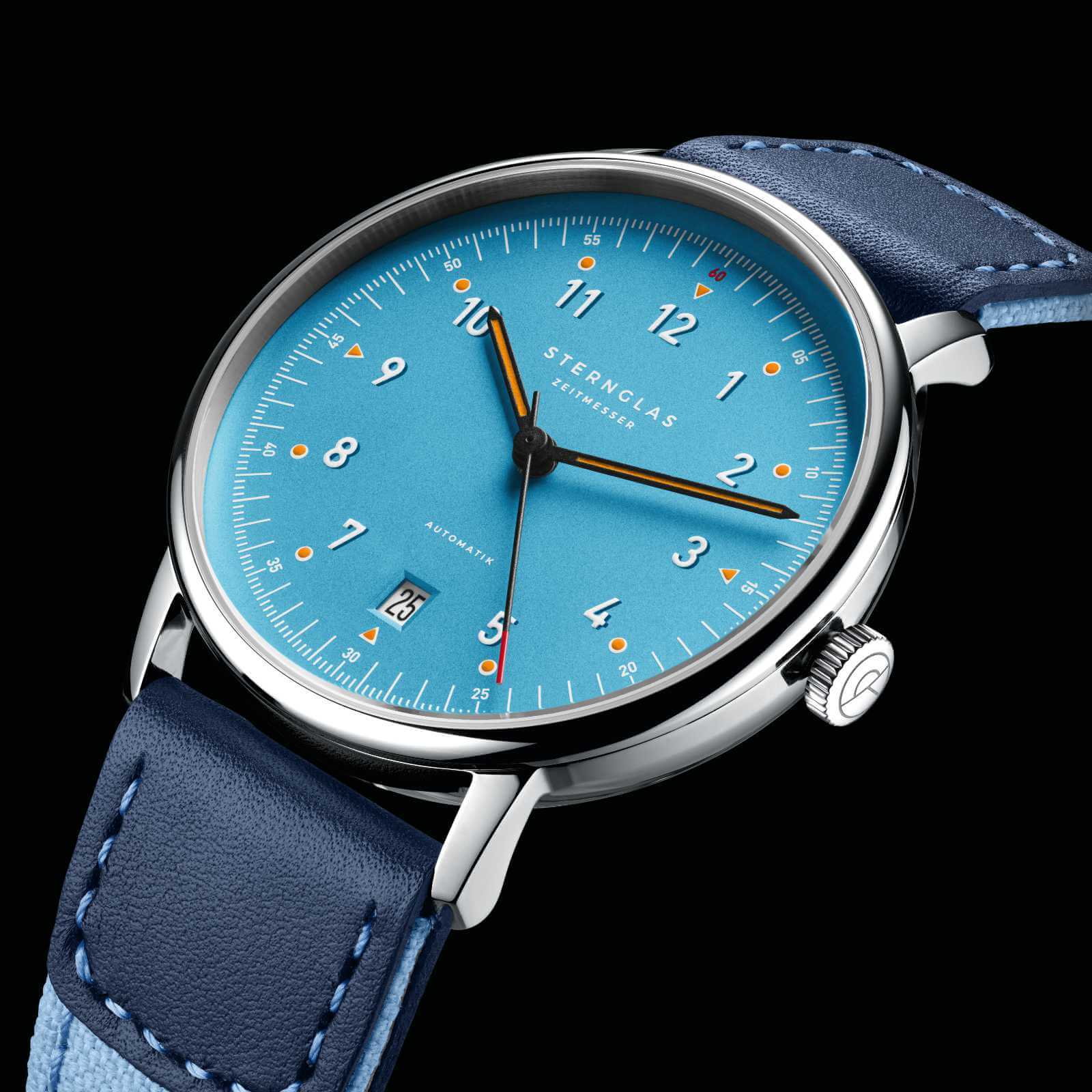sternglas-lumatik-automatik-uhr-hellblau-38-mm-leder image 8