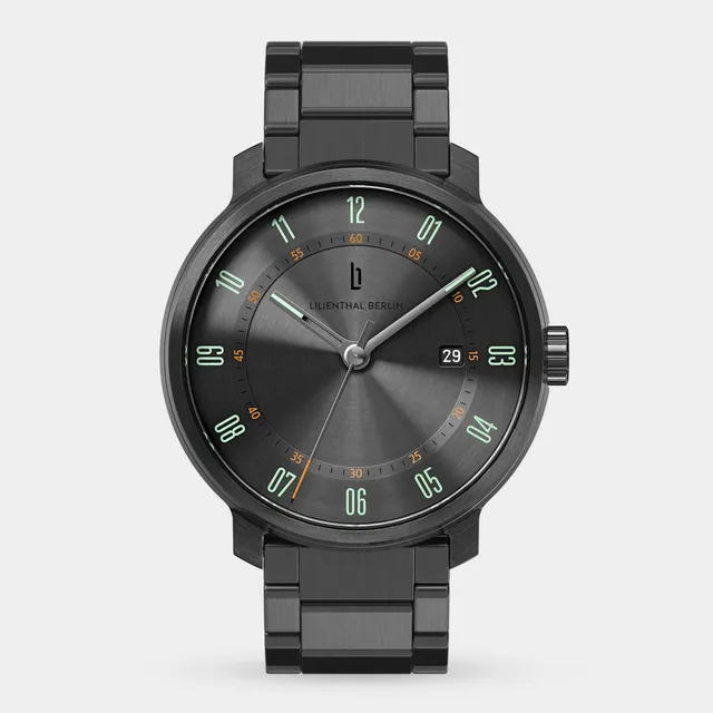 lilienthal-berlin-neolux-automatikuhr-slate-gray-42-mm image 1