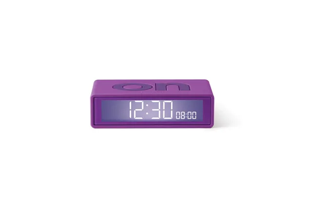 lexon-flip-travel-mini-wecker-violett-wendbar image 1