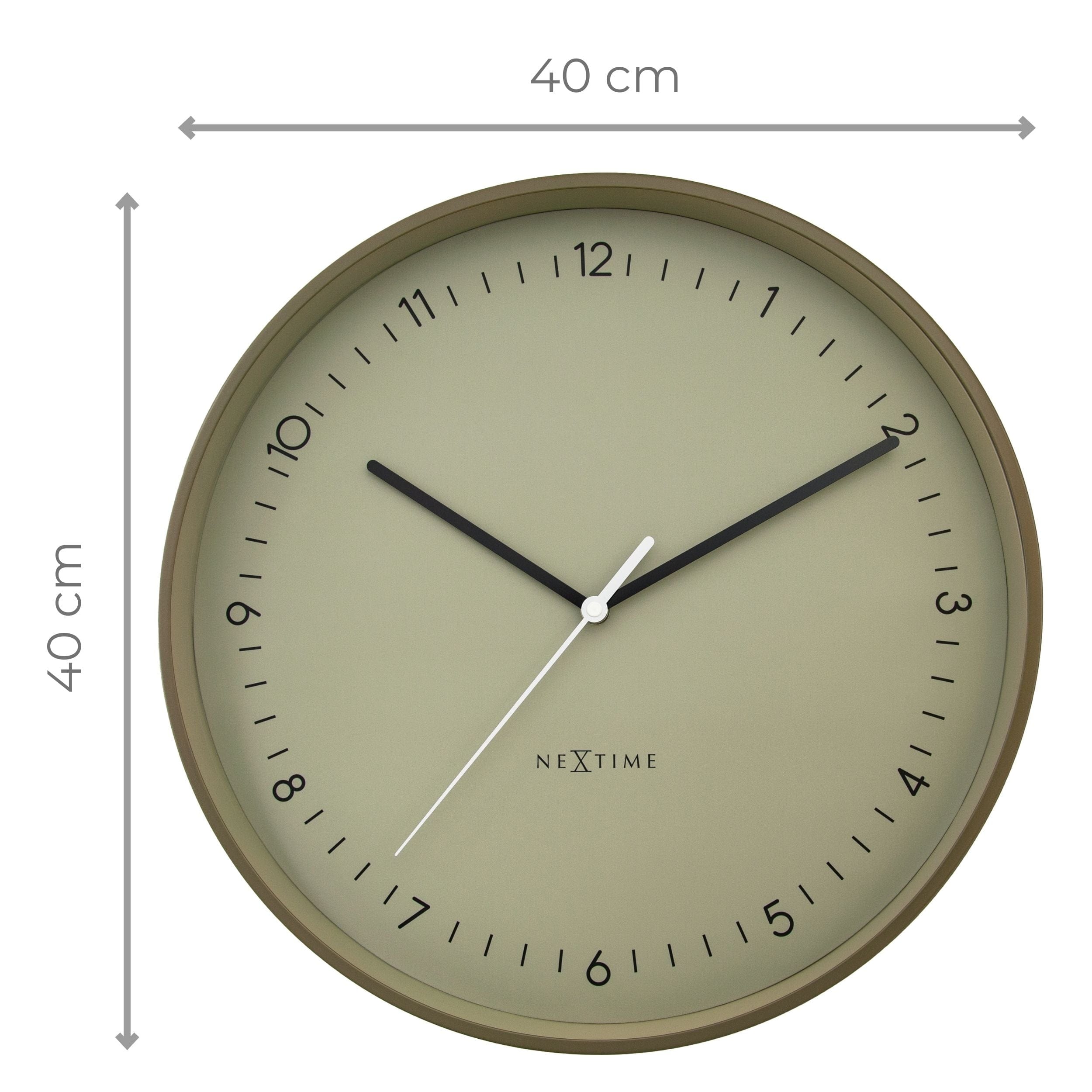 nextime-berlin-l-wanduhr-40-cm-metall-lautlos-khaki-lavendel-mint image 7