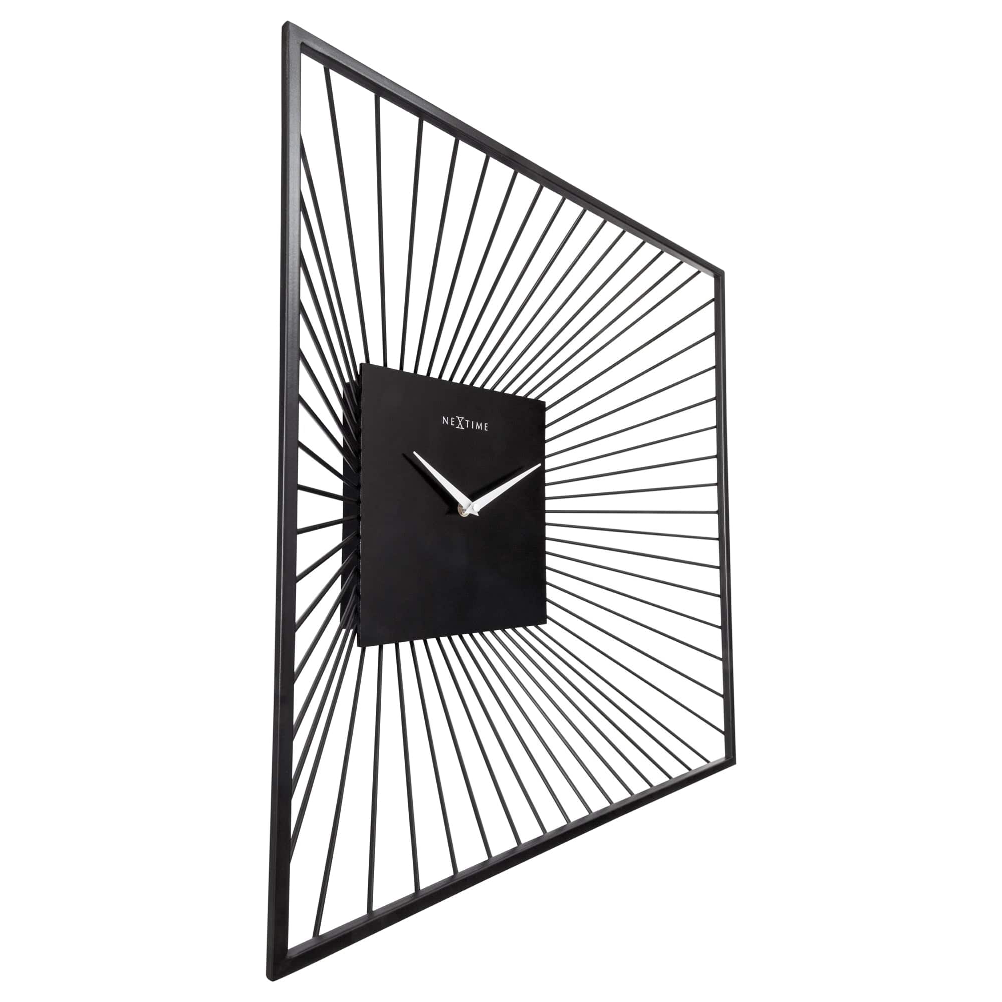 nextime-vasco-square-wanduhr-45x45cm-lautlos-schwarz-metall image 2