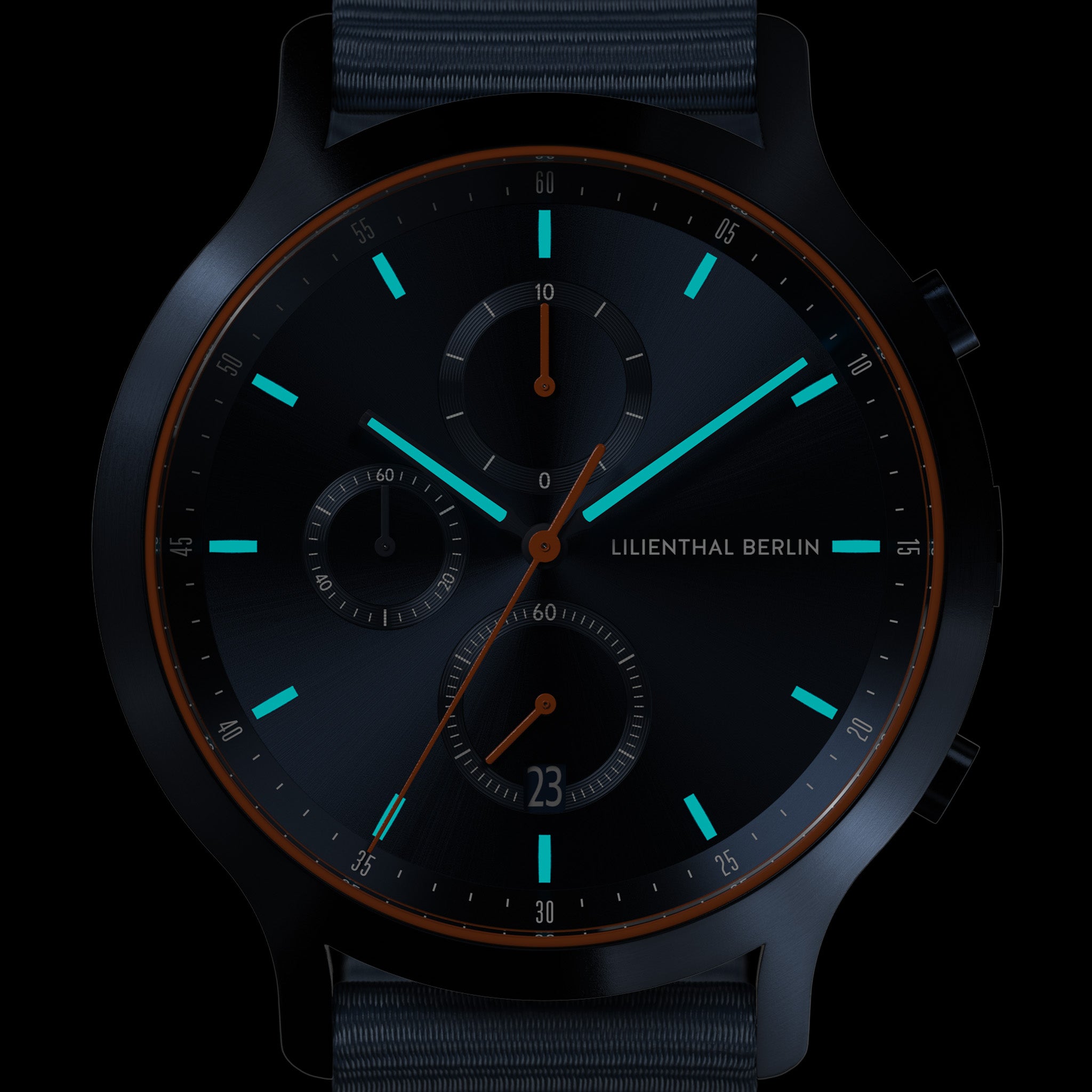 lilienthal-berlin-chronograph-blue-orange-herrenuhr image 5