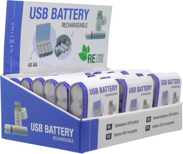 nextime-display-f-r-usb-aa-batterien-f-r-18-st-ck-aabat003-wei-karton image 1