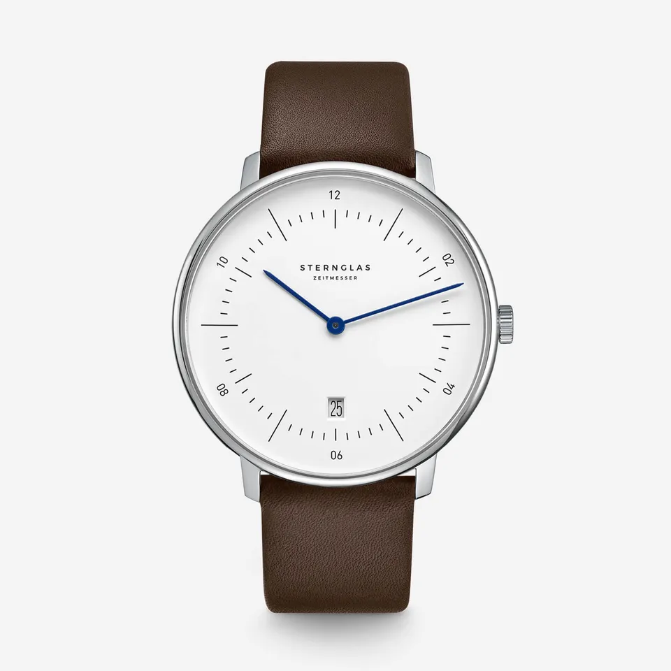 sternglas-naos-xl-wei-herrenuhr-42-mm-leder image 1