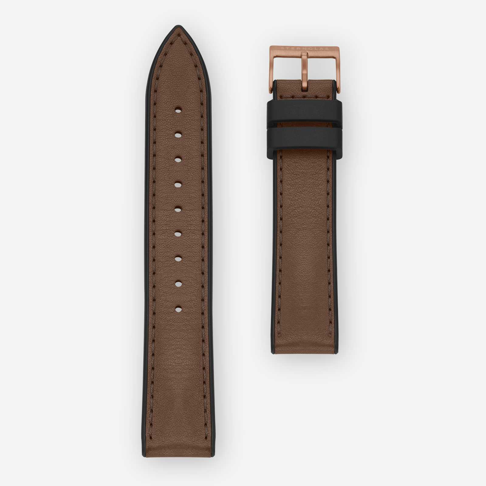 sternglas-hybrid-armband-20-mm-dunkelbraun-leder-silikon image 2