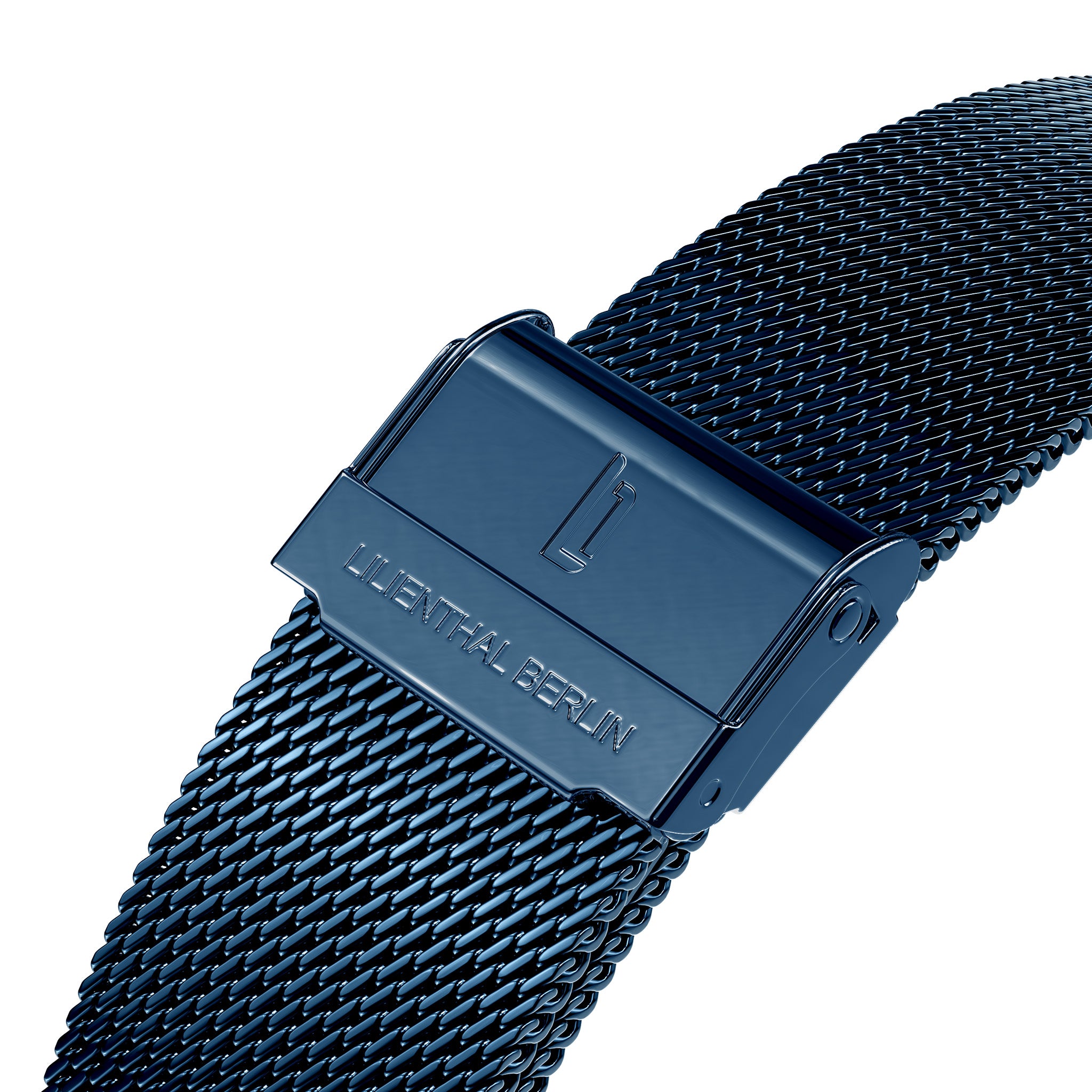 lilienthal-berlin-mesh-strap-blue-polished-wechselarmband image 2