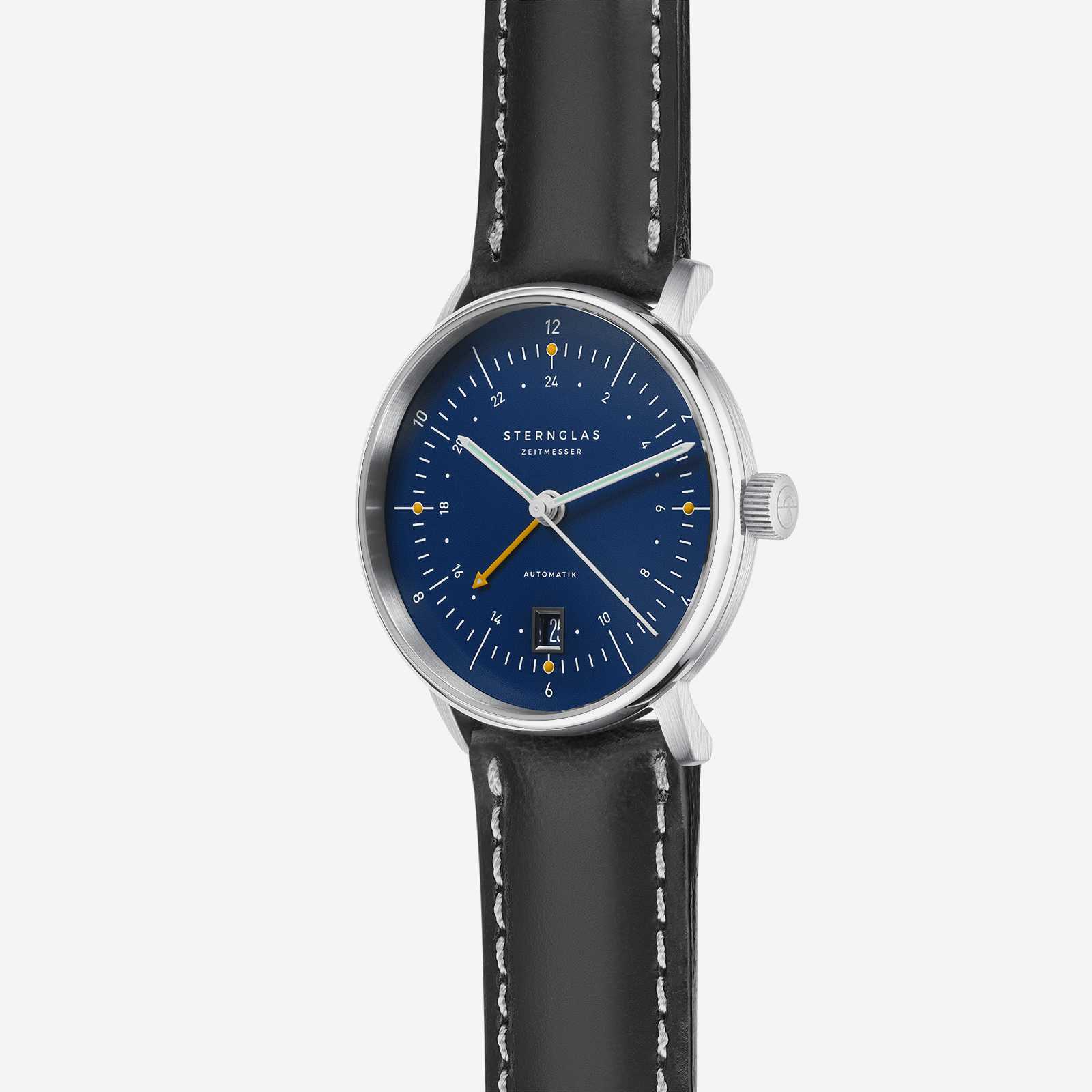 sternglas-naos-pro-gmt-automatik-armbanduhr-38-mm-dunkelblau image 3