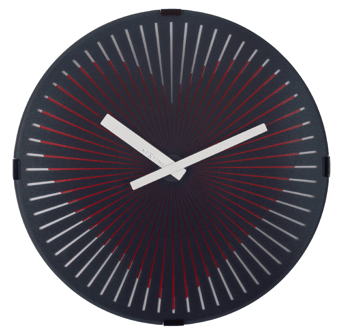 nextime-motion-heart-red-motion-wanduhr-analog-30-5-cm-rot image 1