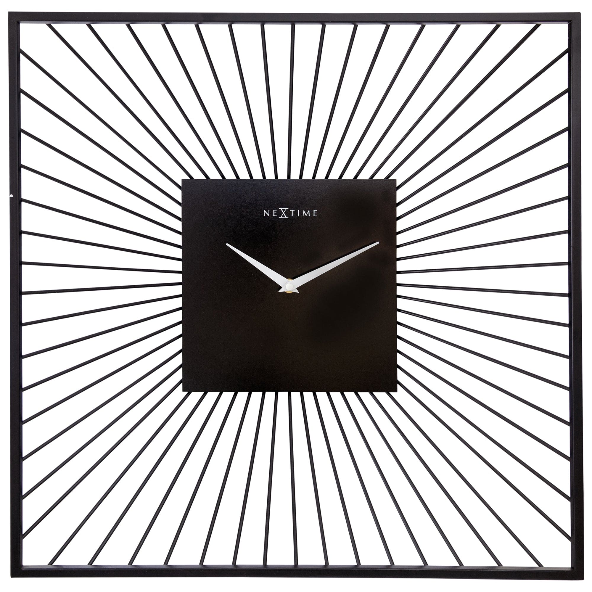 nextime-vasco-square-wanduhr-45x45cm-lautlos-schwarz-metall image 1