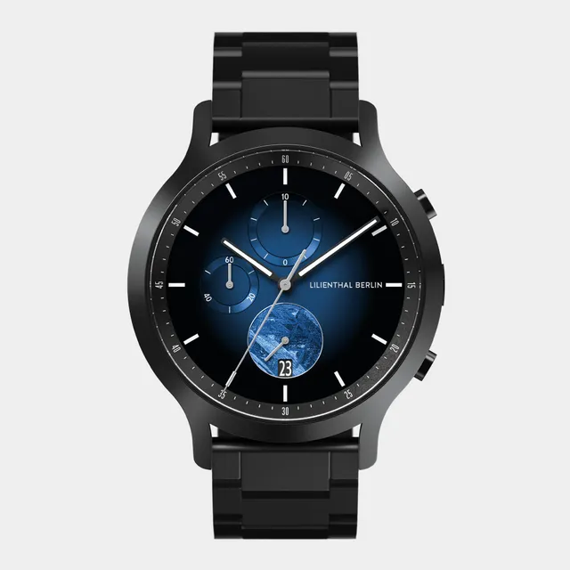 lilienthal-berlin-chronograph-meteorite-armbanduhr-blue-flare image 1