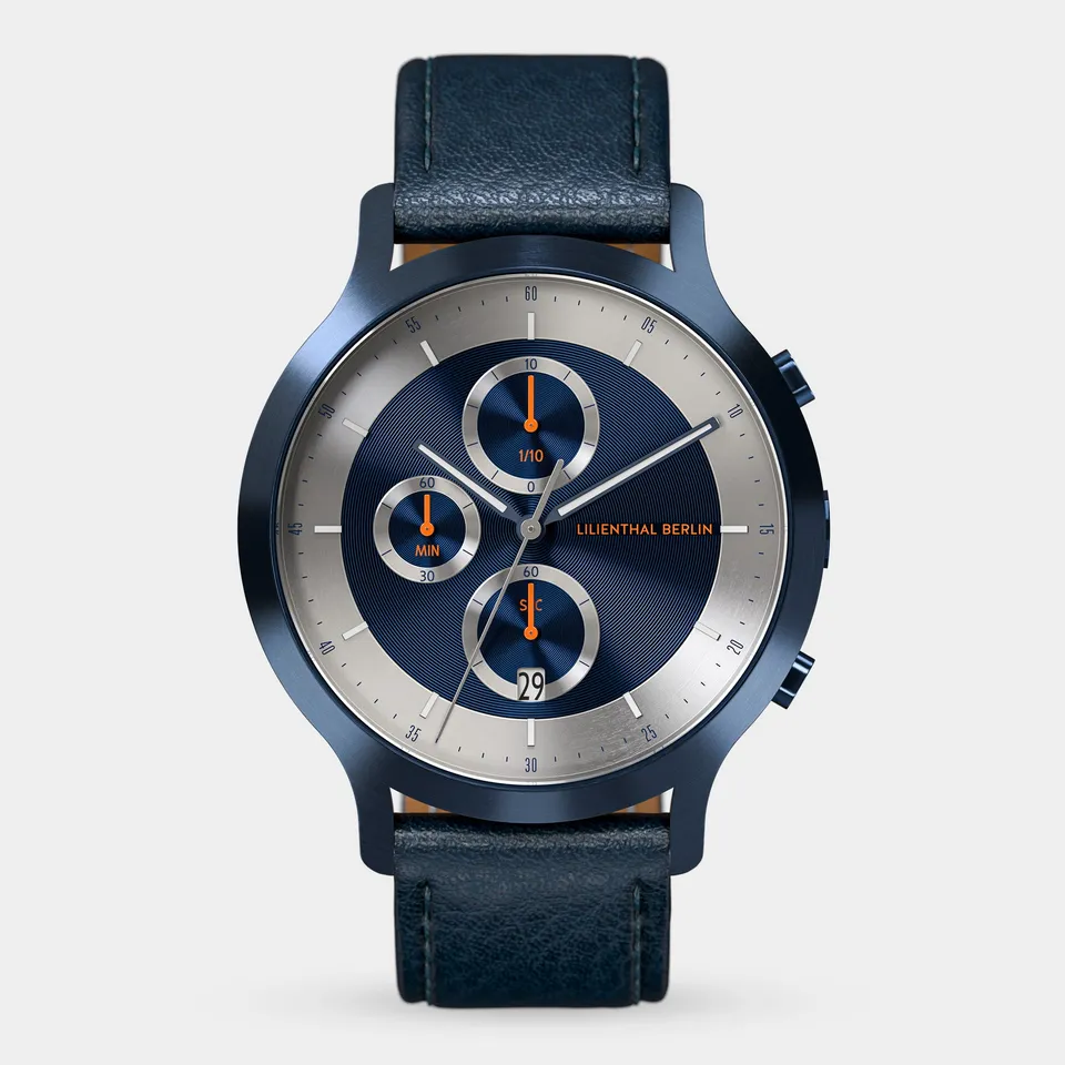 lilienthal-berlin-chronograph-lp-blue-silver-armbanduhr-2 image 1