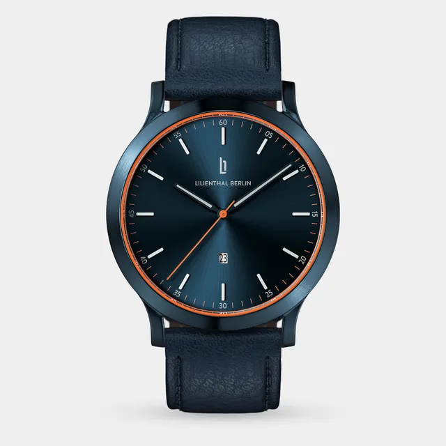 lilienthal-berlin-huxley-armbanduhr-blue-orange-40-mm image 1