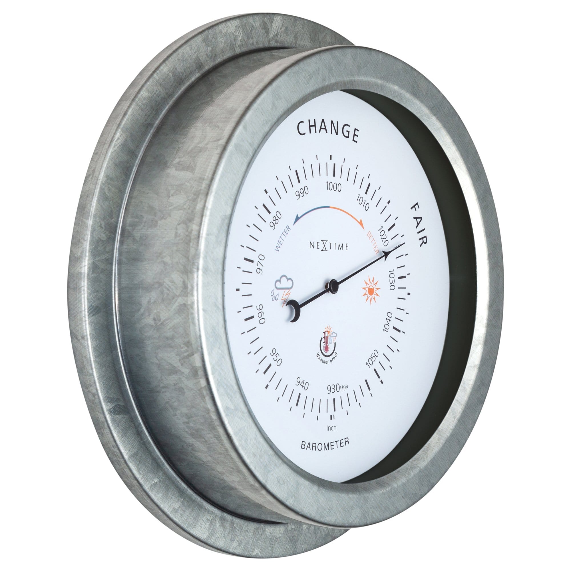 nextime-orchid-barometer-22-cm-metall-wetterfest-galvanisiert image 2
