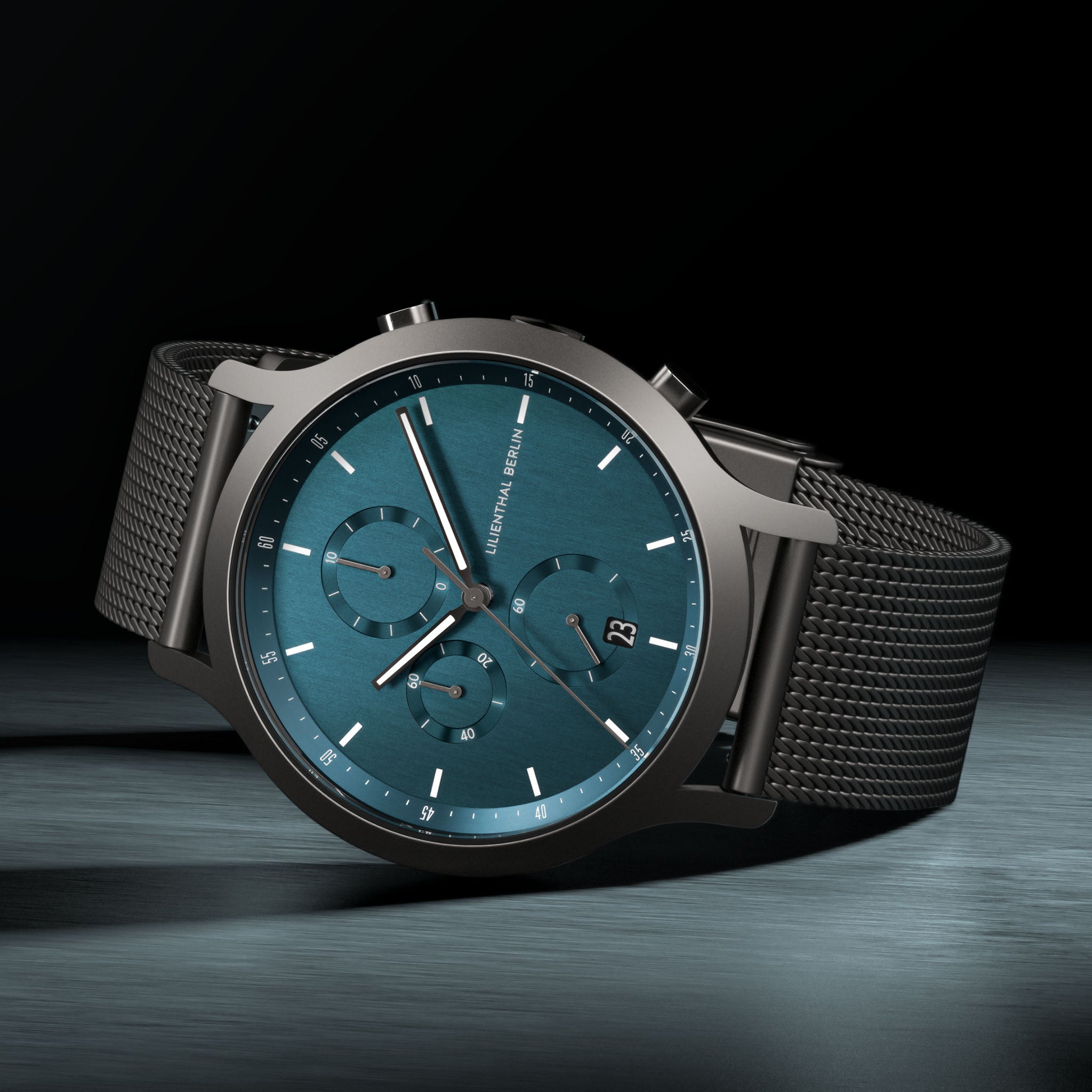 lilienthal-berlin-chronograph-myth-petrol-matt image 3