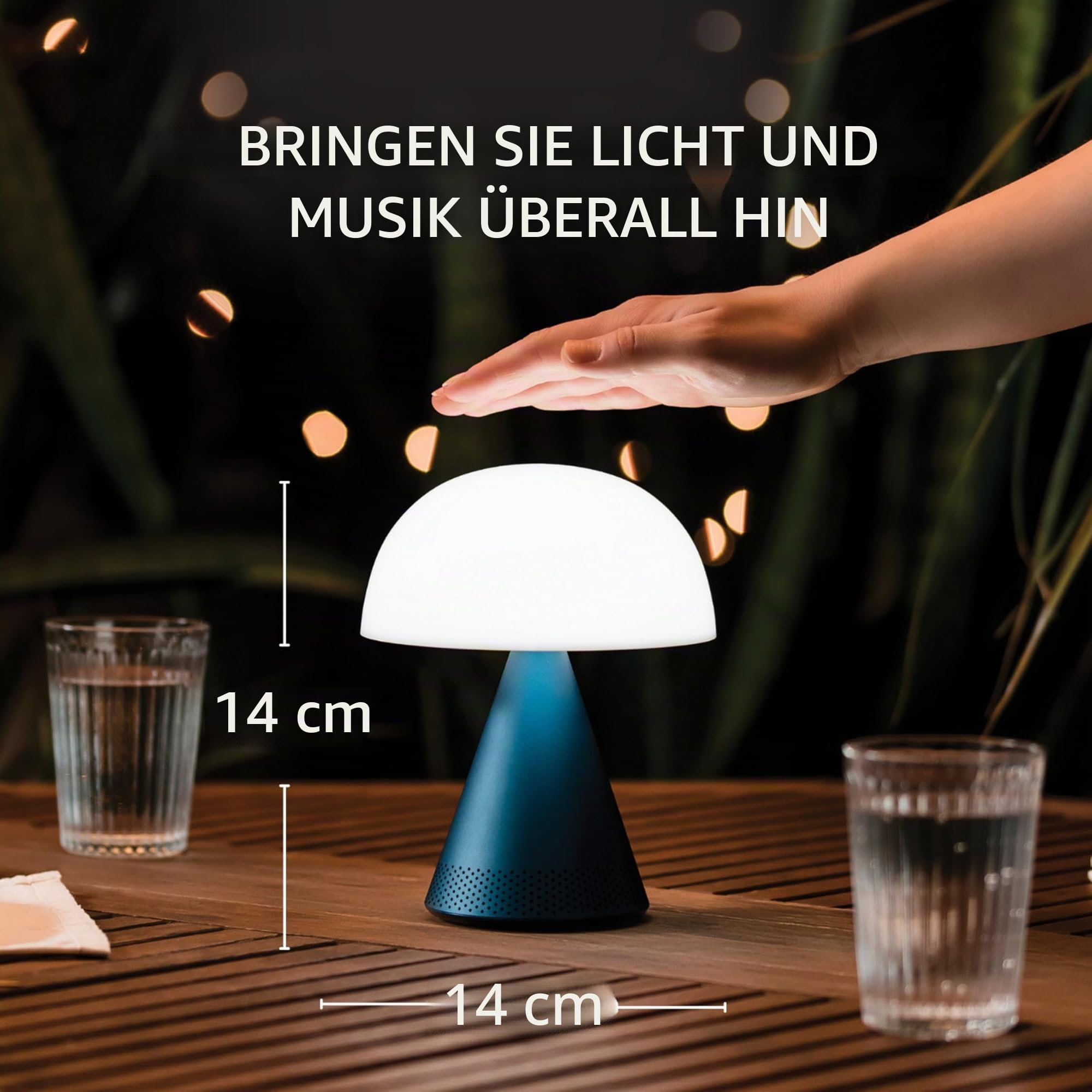 lexon-mina-l-audio-led-leuchte-mit-bluetooth-lautsprecher-17cm-poliertes-alumini image 3