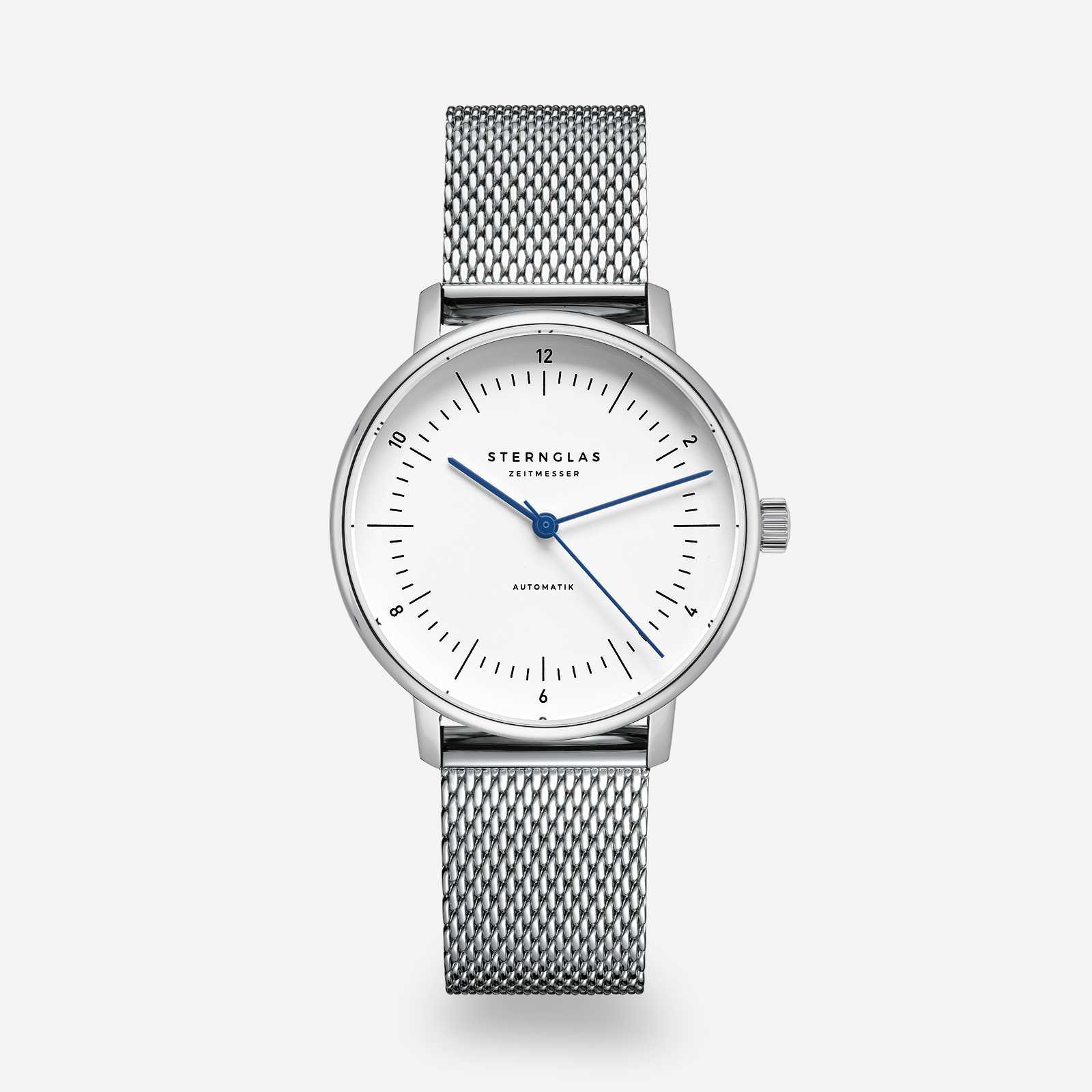 sternglas-naos-xs-automatik-damenuhr-33-mm-silber-edelstahl image 1
