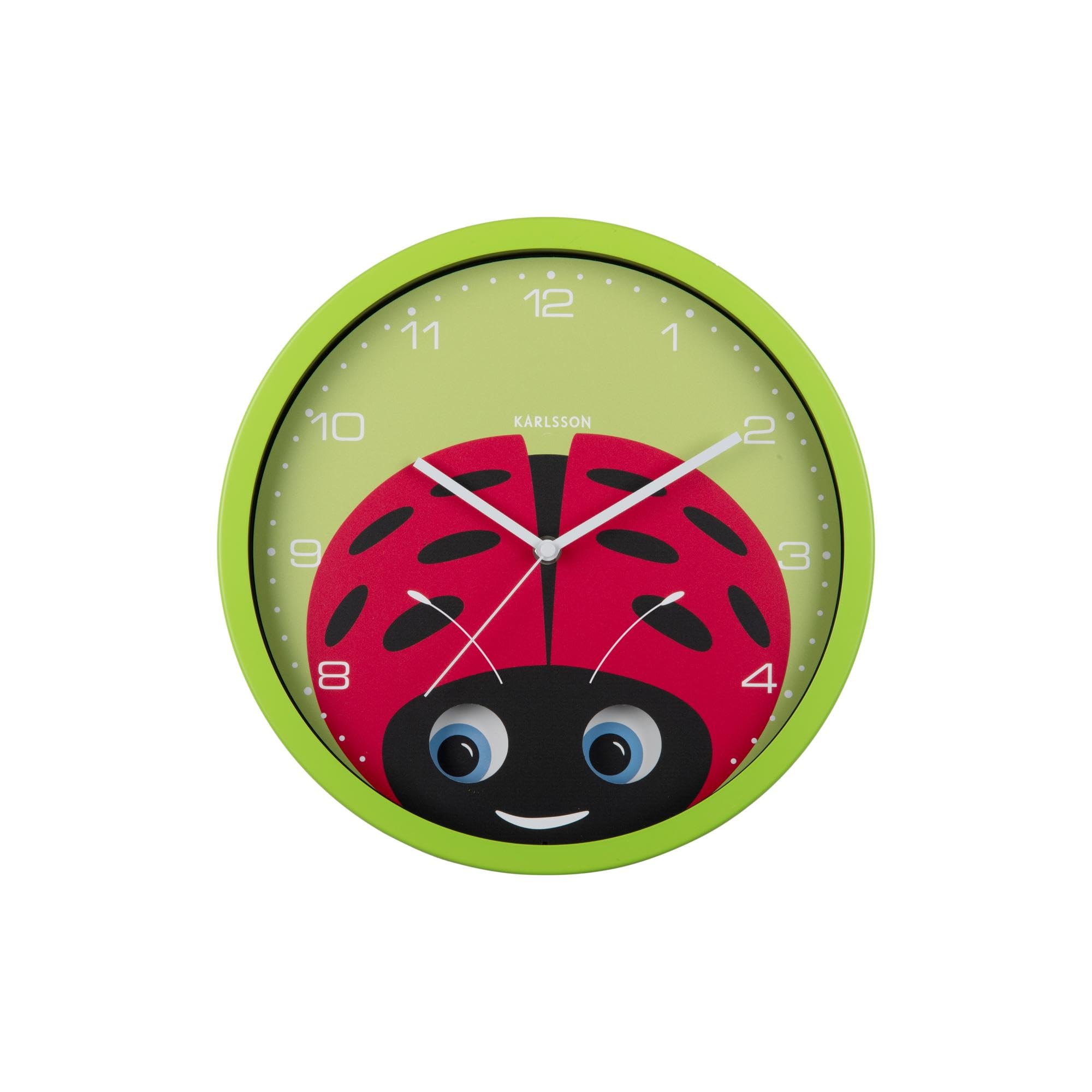 karlsson-peekaboo-ladybug-wanduhr-gr-n-30-8-x-4-5-x-30-8-cm image 1