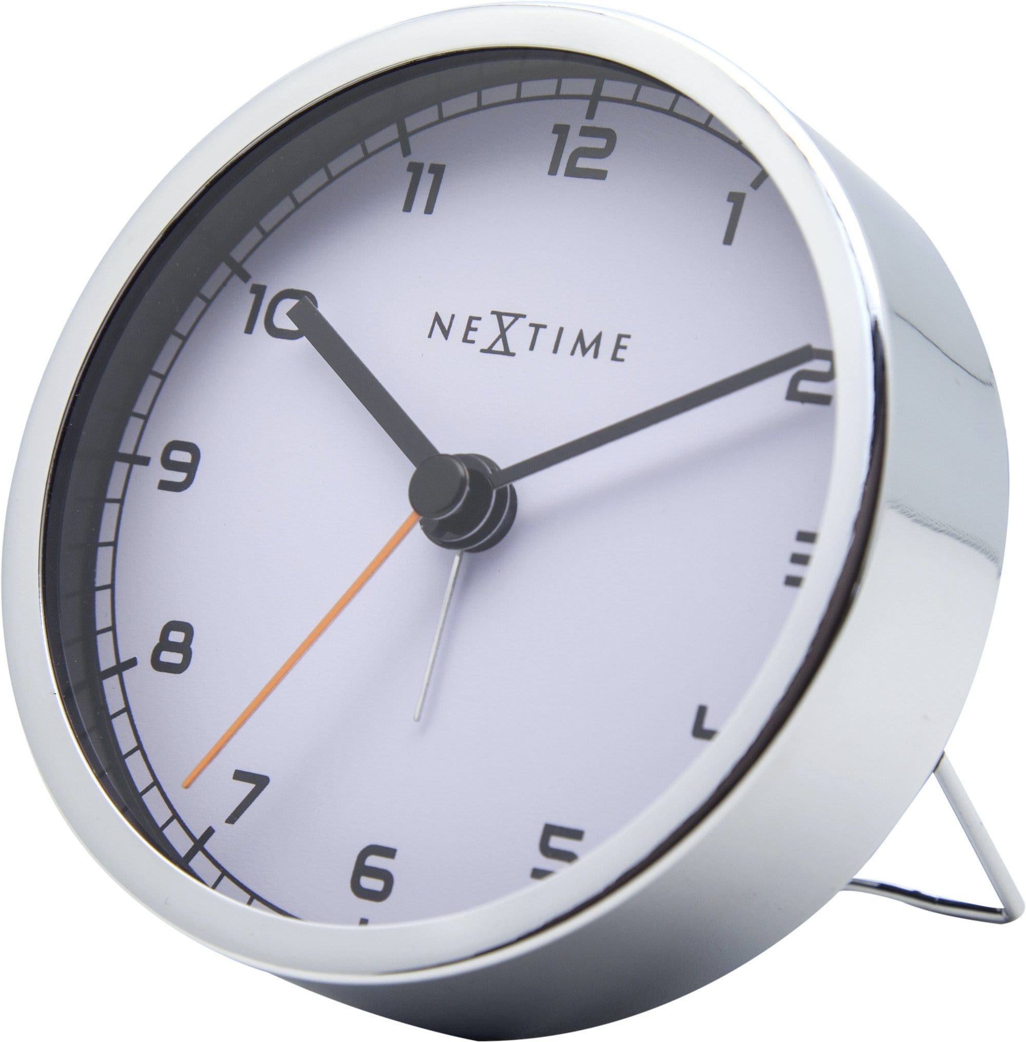 nextime-company-alarm-metall-wecker-9-cm-leise-in-schwarz-oder-wei image 3