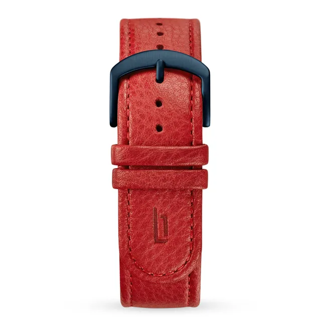 lilienthal-berlin-leather-strap-uhrenarmband-red image 1
