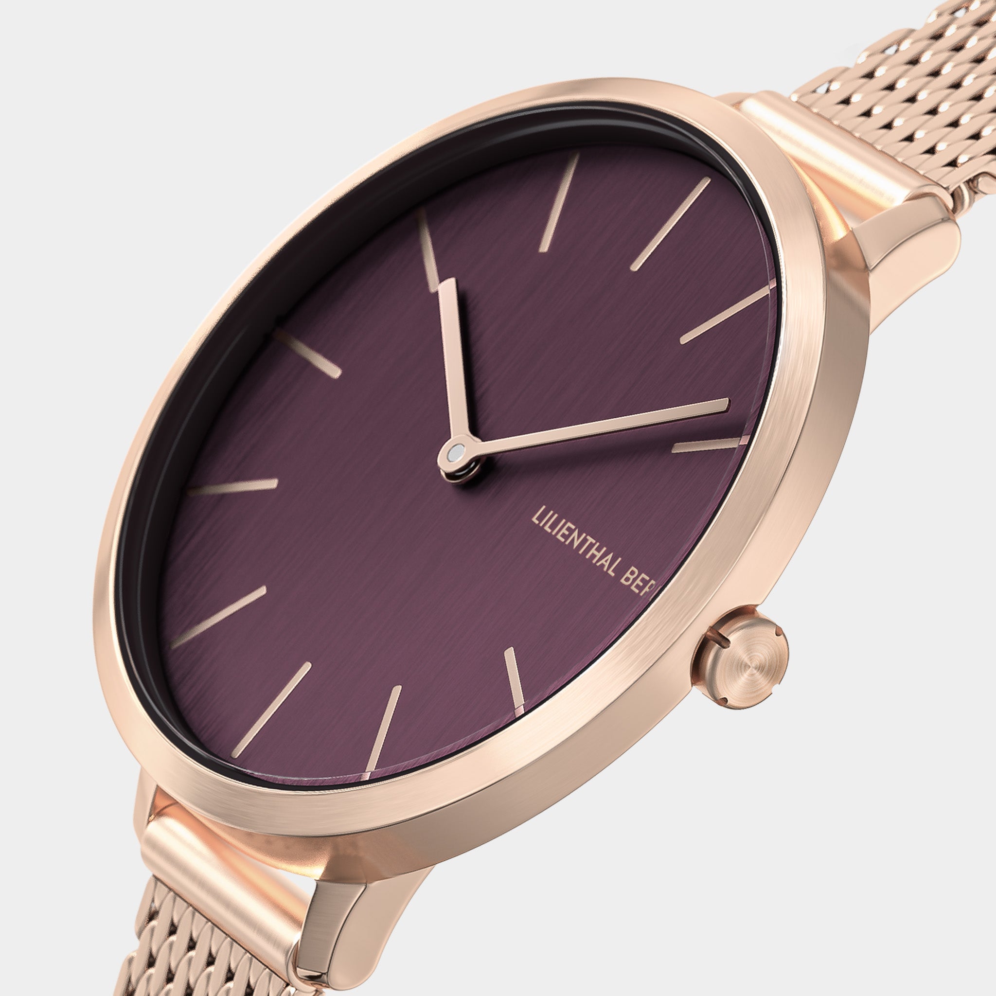 lilienthal-berlin-rosalux-quarz-uhr-rosegold-burgundy-30-mm image 2