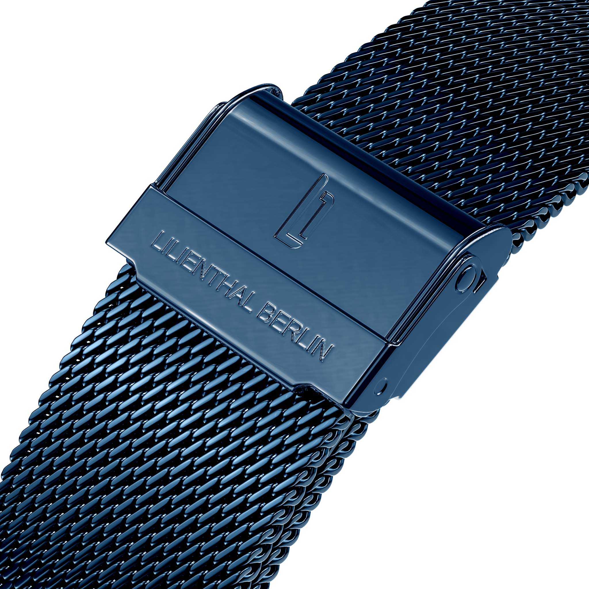 lilienthal-berlin-mesh-armband-blue-glossy-milanaise-wechselarmband image 2