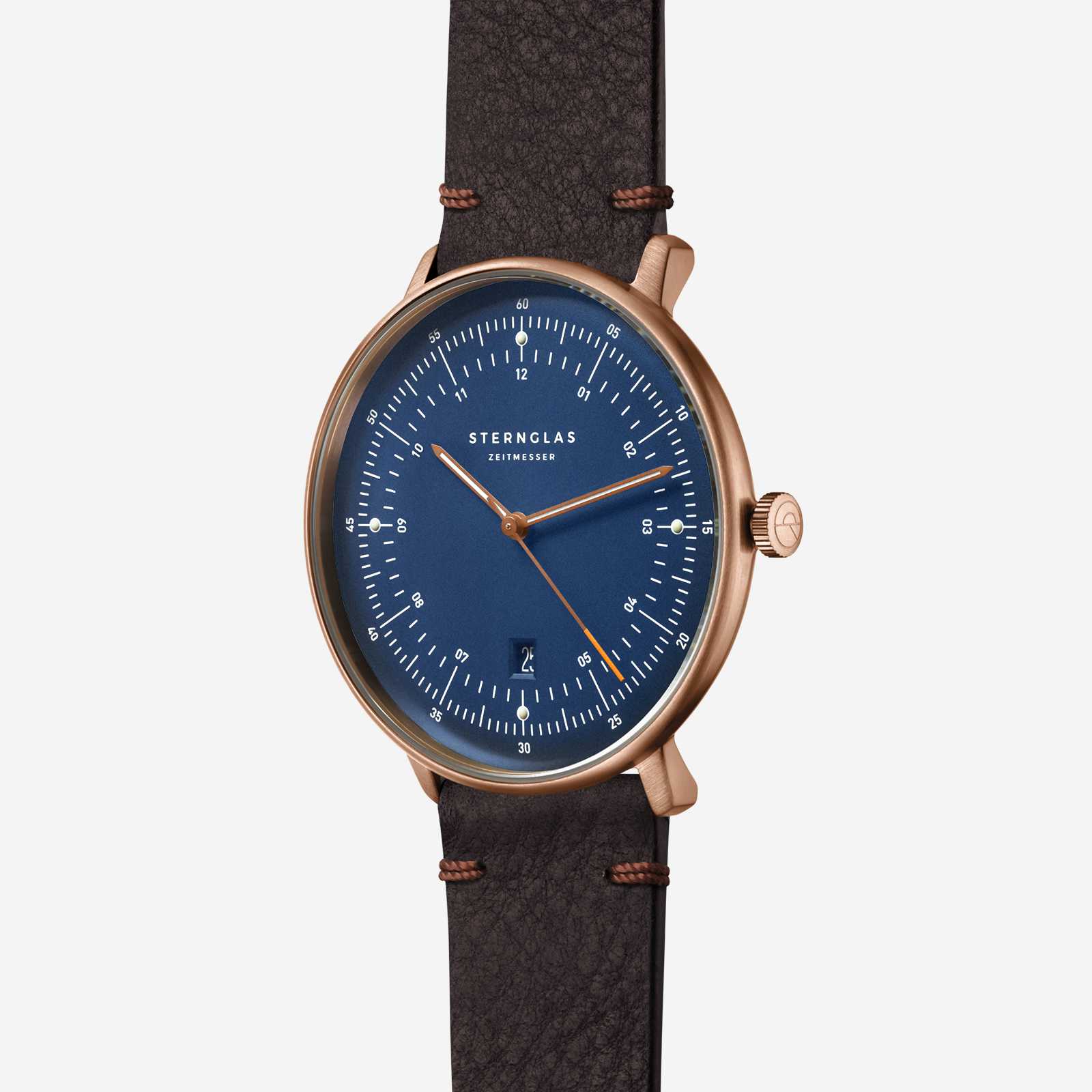 sternglas-hamburg-dunkelblau-bronze-herrenuhr-42-mm image 3
