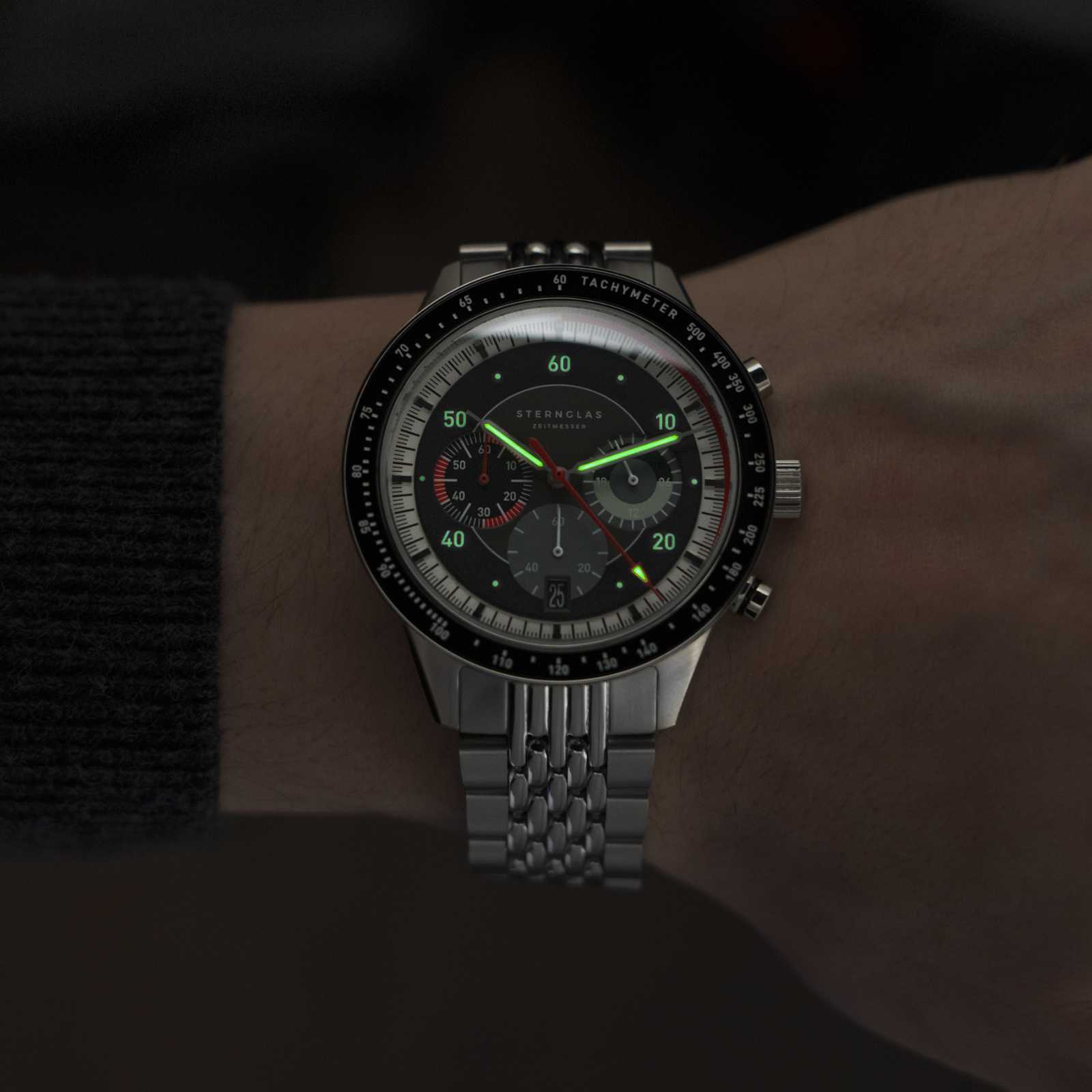 sternglas-tachymeter-2-0-chronograph-herrenuhr-schwarz-42-mm image 3