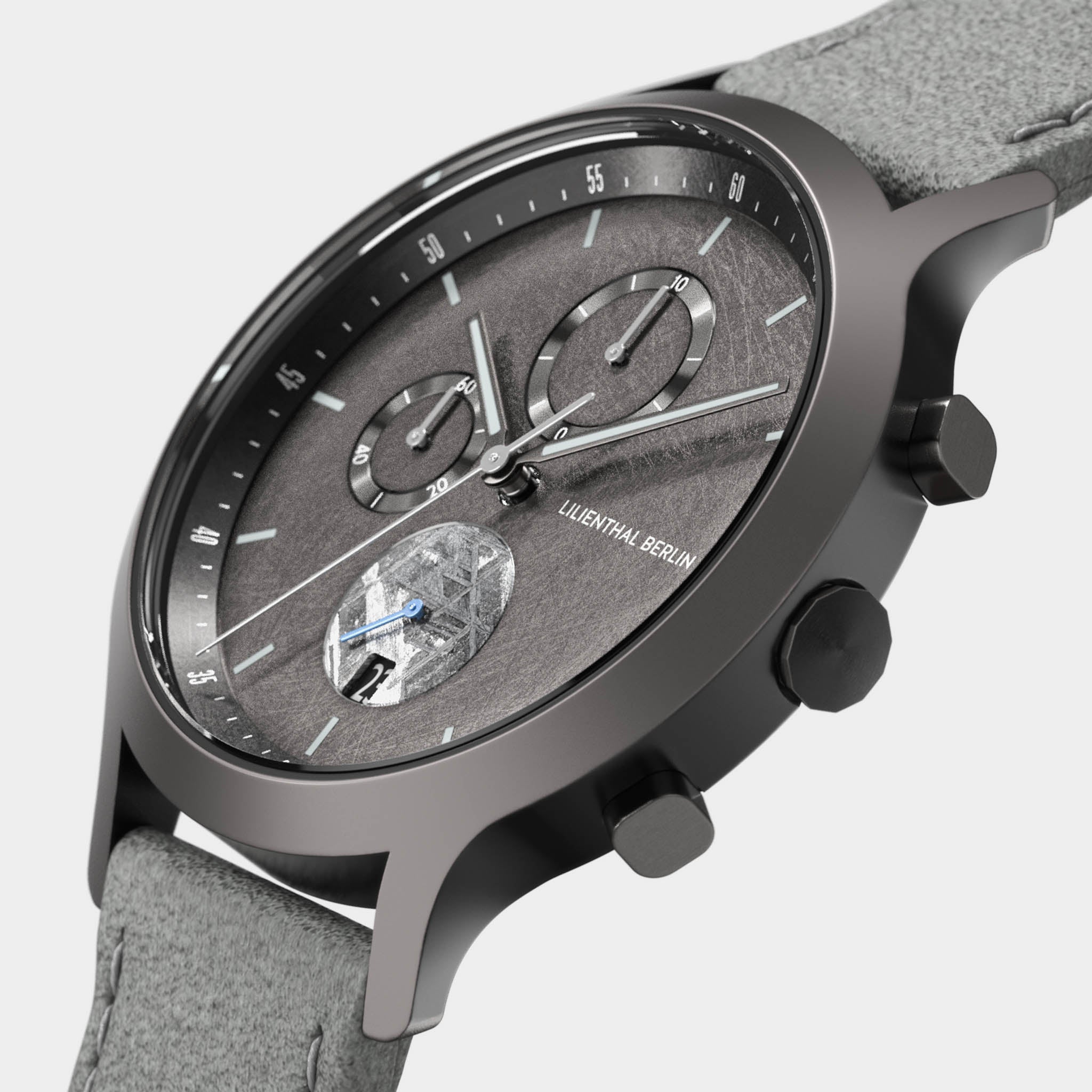 lilienthal-berlin-chronograph-meteorite-cosmic-gray-armbanduhr image 2