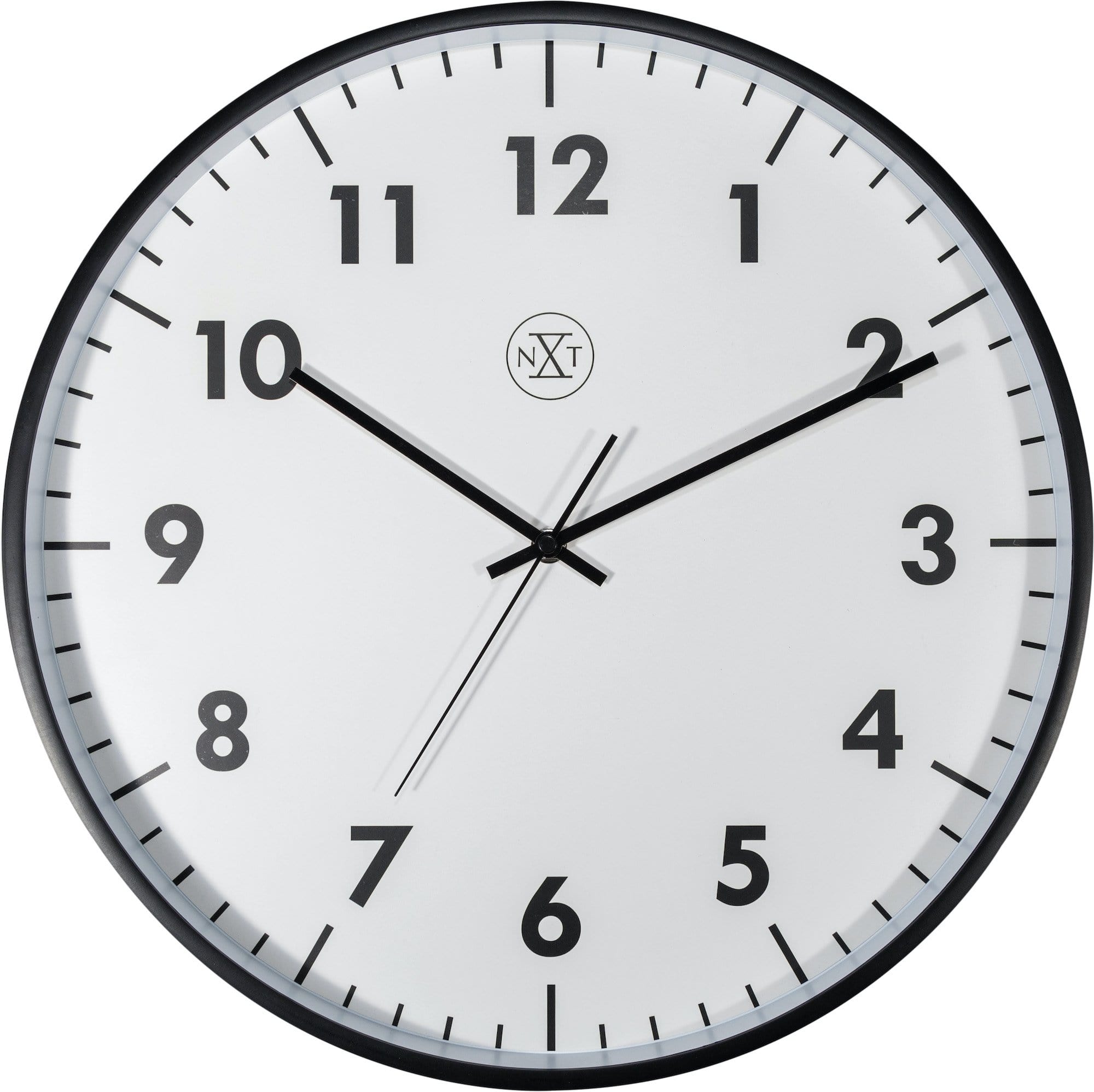 nextime-new-wanduhr-40-cm-kunststoff-schwarz-analog image 1