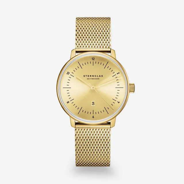 sterngas-naos-xs-edition-elyra-damenuhr-gold-33-mm-leder image 1
