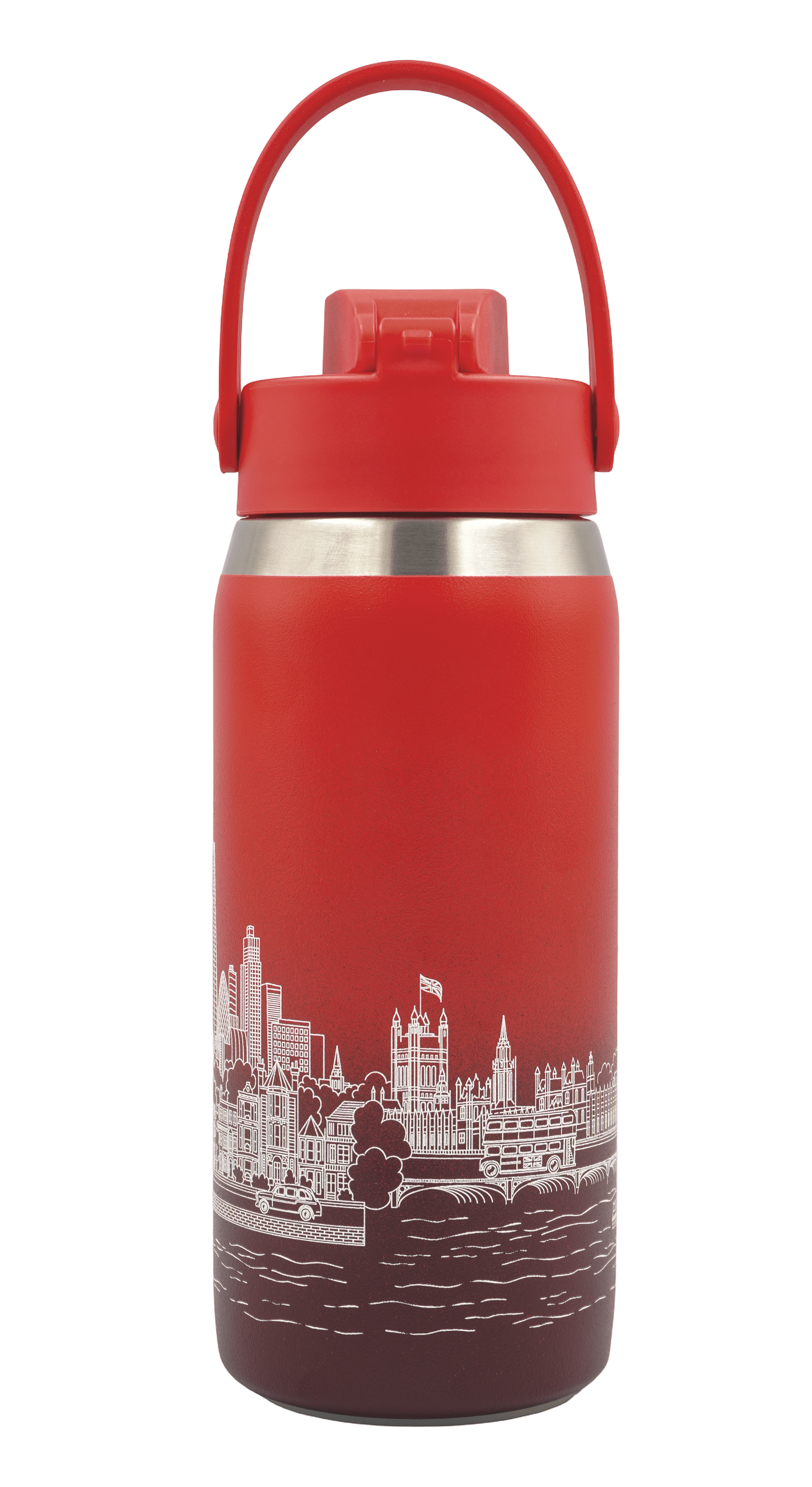 nextime-skyline-bottle-london-355-473-710-ml-royal-red-isolierflasche-edelstahl image 8