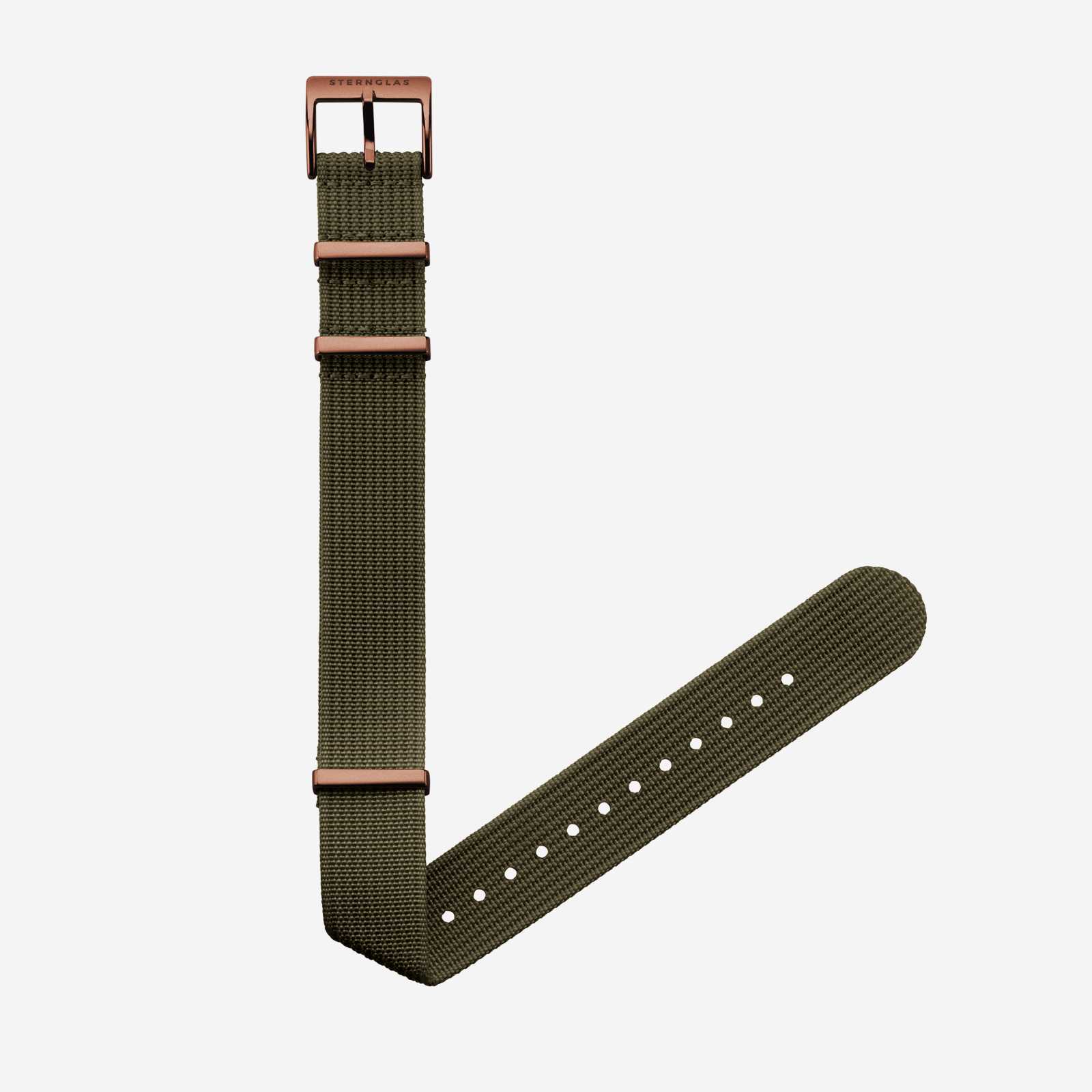 sternglas-field-20-uhrenarmband-nylon-waldgr-n-20-mm image 1