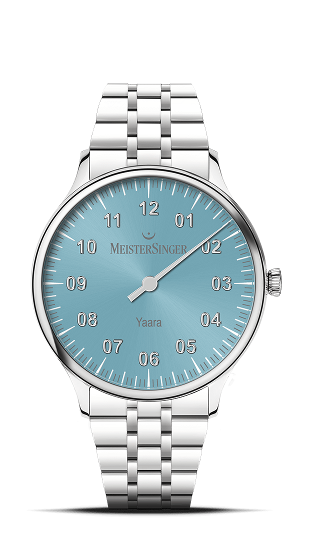 meistersinger-yaara-eisblau-mit-silber-einzeiger-armbanduhr image 1