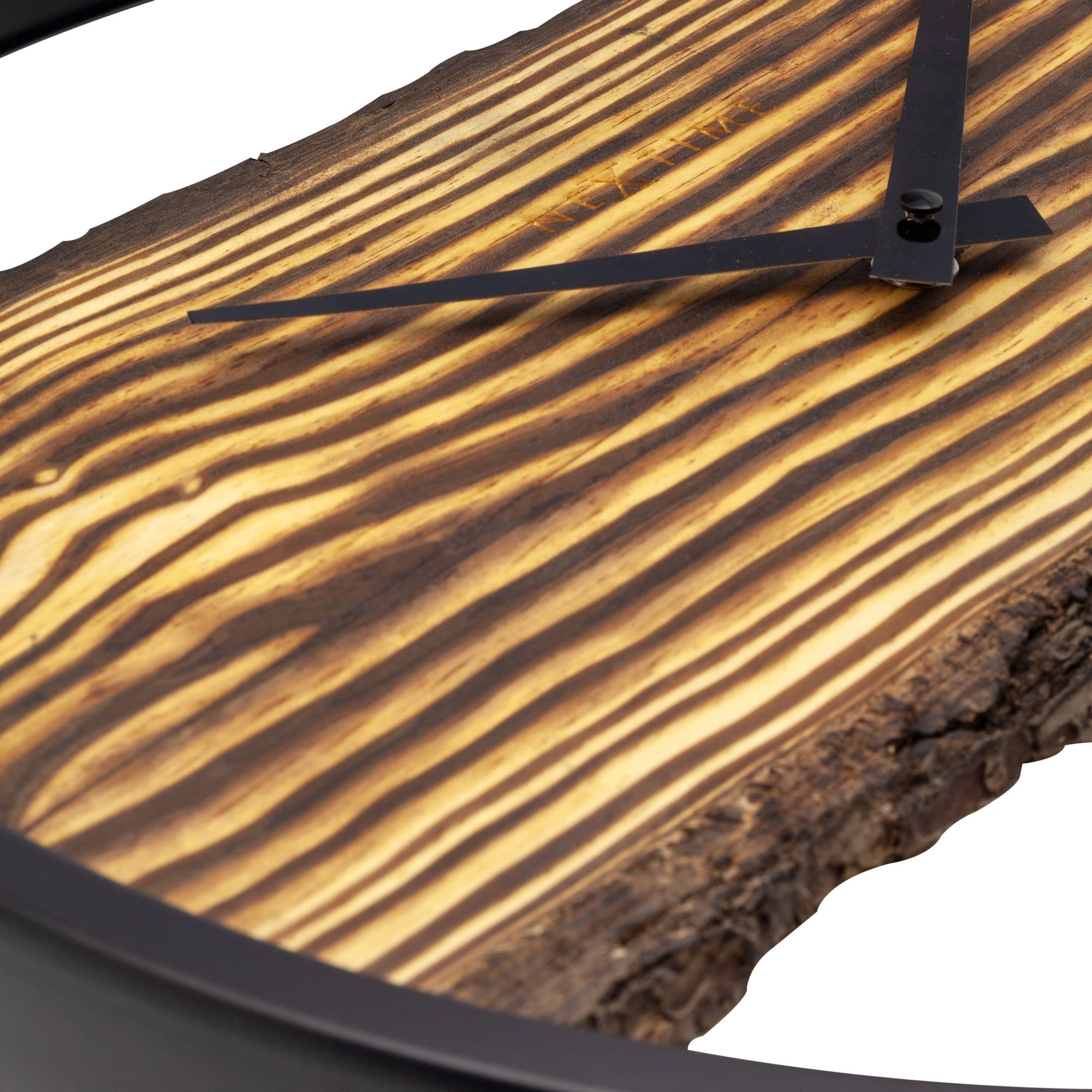nextime-forest-holz-wanduhr-30-cm-holz-metall-schwarz-lautlos image 4