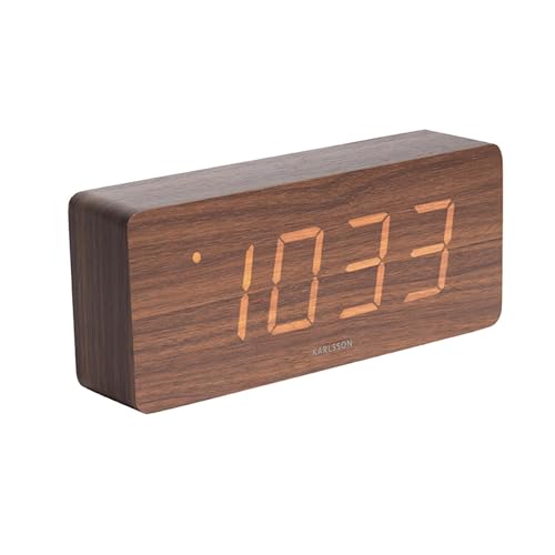 karlsson-wecker-tube-holz-led-wecker-dunkles-holzfurnier-21x9x4-5-cm image 5